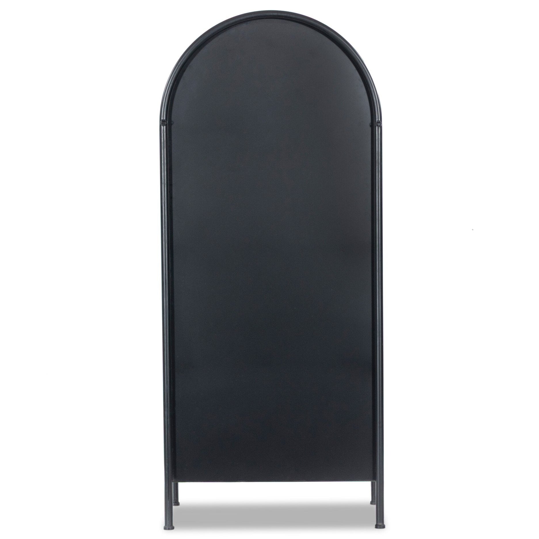 Four Hands Isamaya Matte Ink Iron Cabinet - back view