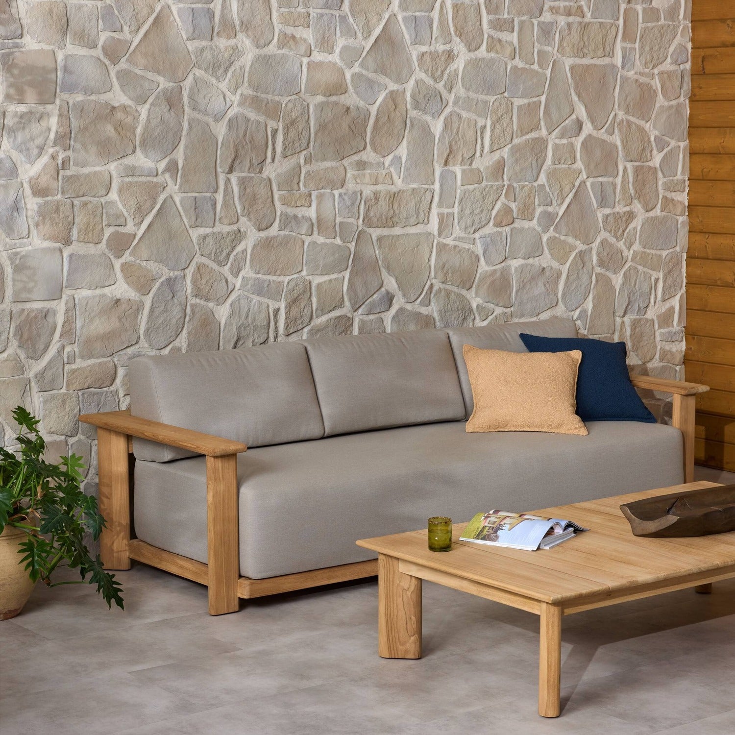 Four Hands Sterling Ibiza Mole 98in Outdoor Sofa