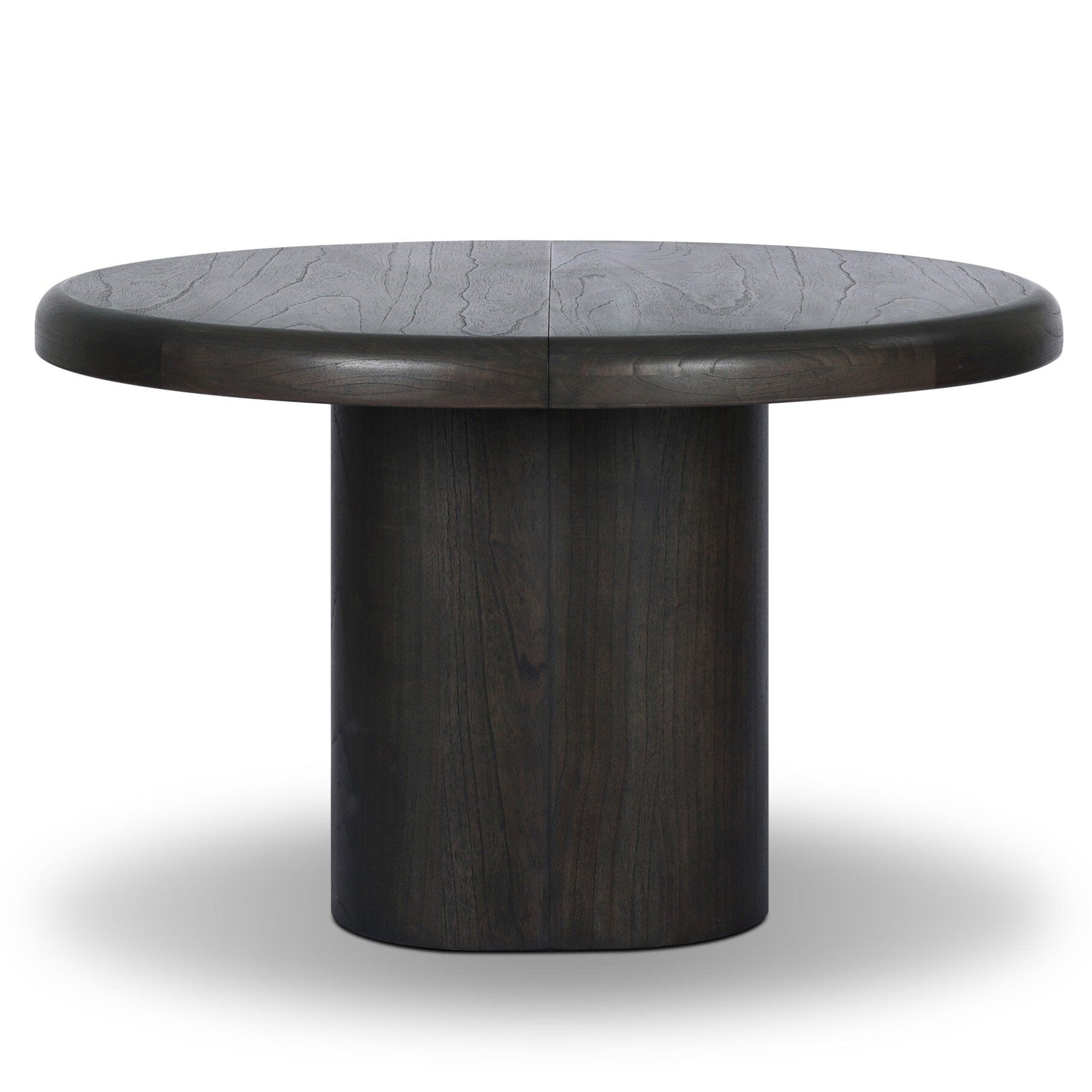 Four Hands Pemble Smoked Black Mindi Extension Dining Table - front view