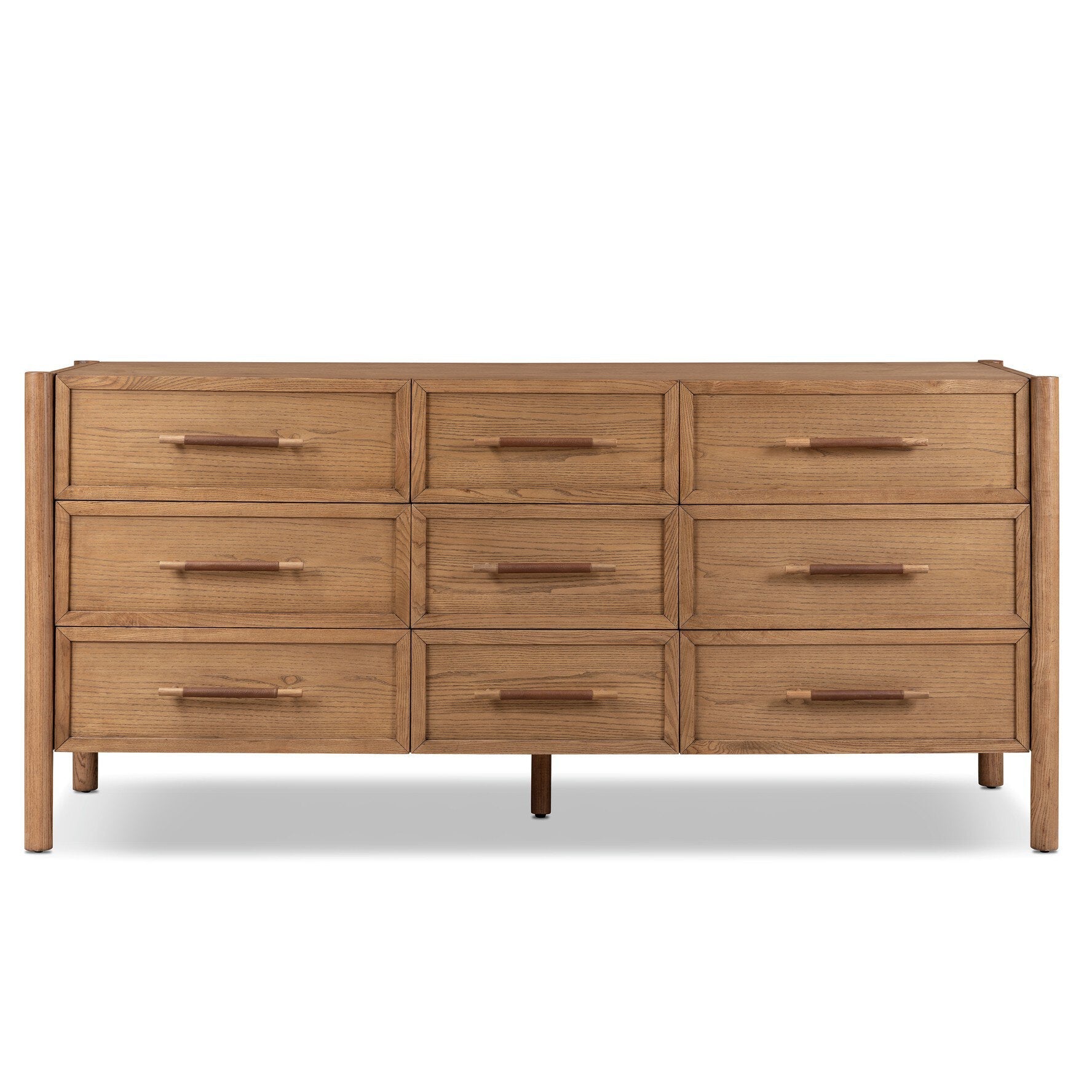 Four Hands Salado Natural Ash 9 Drawer Dresser - front view