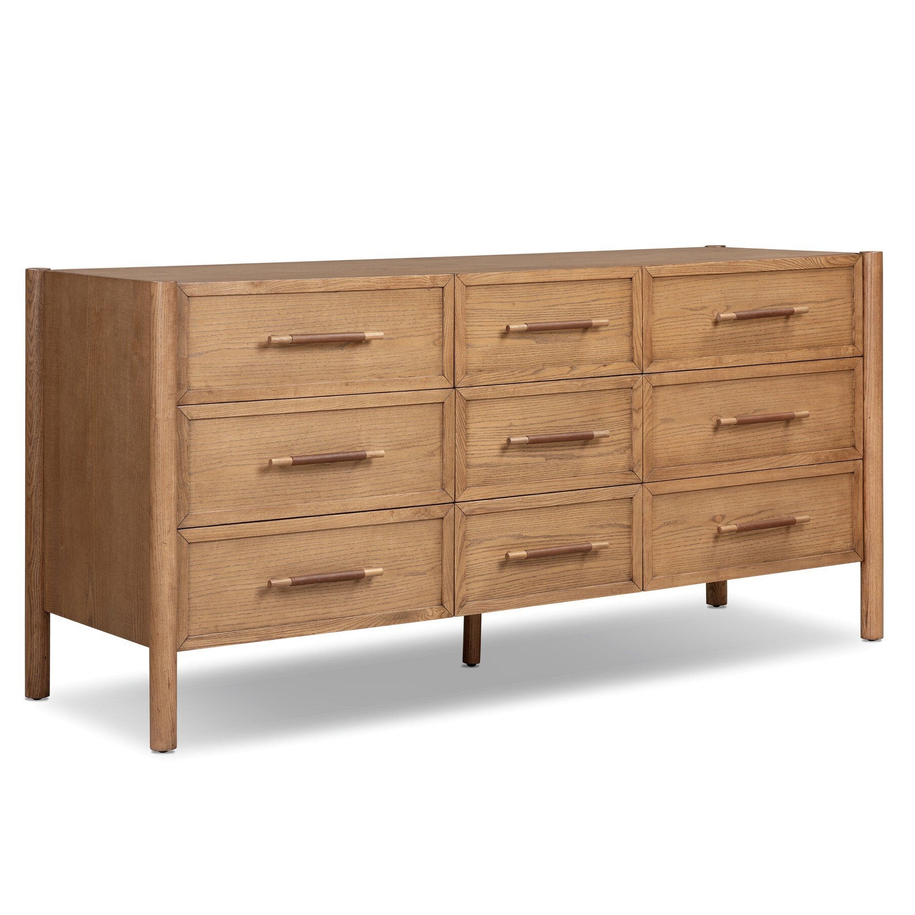 Four Hands Salado Natural Ash 9 Drawer Dresser - styled view