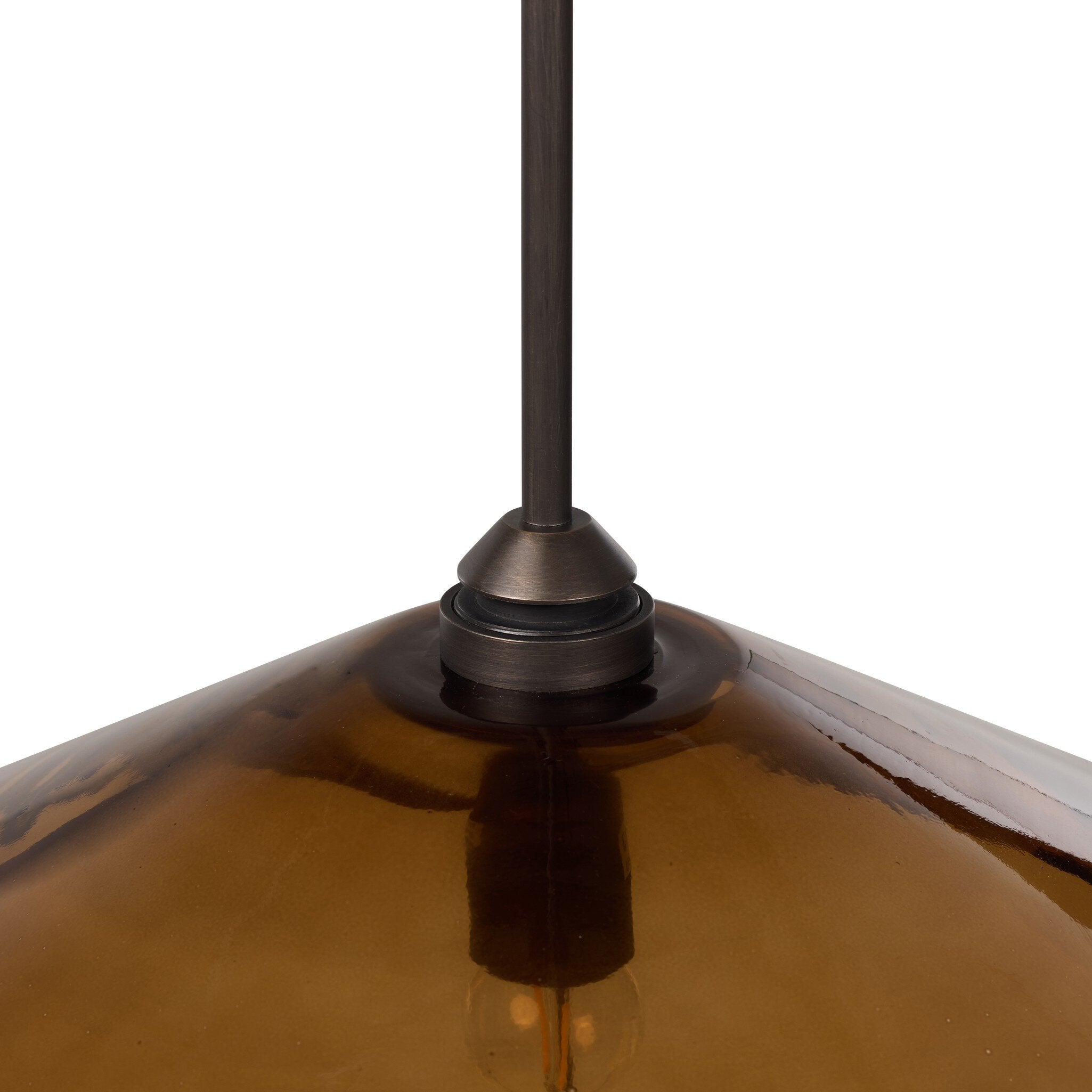Four Hands Lucine Amber Glass Pendant - detail 3