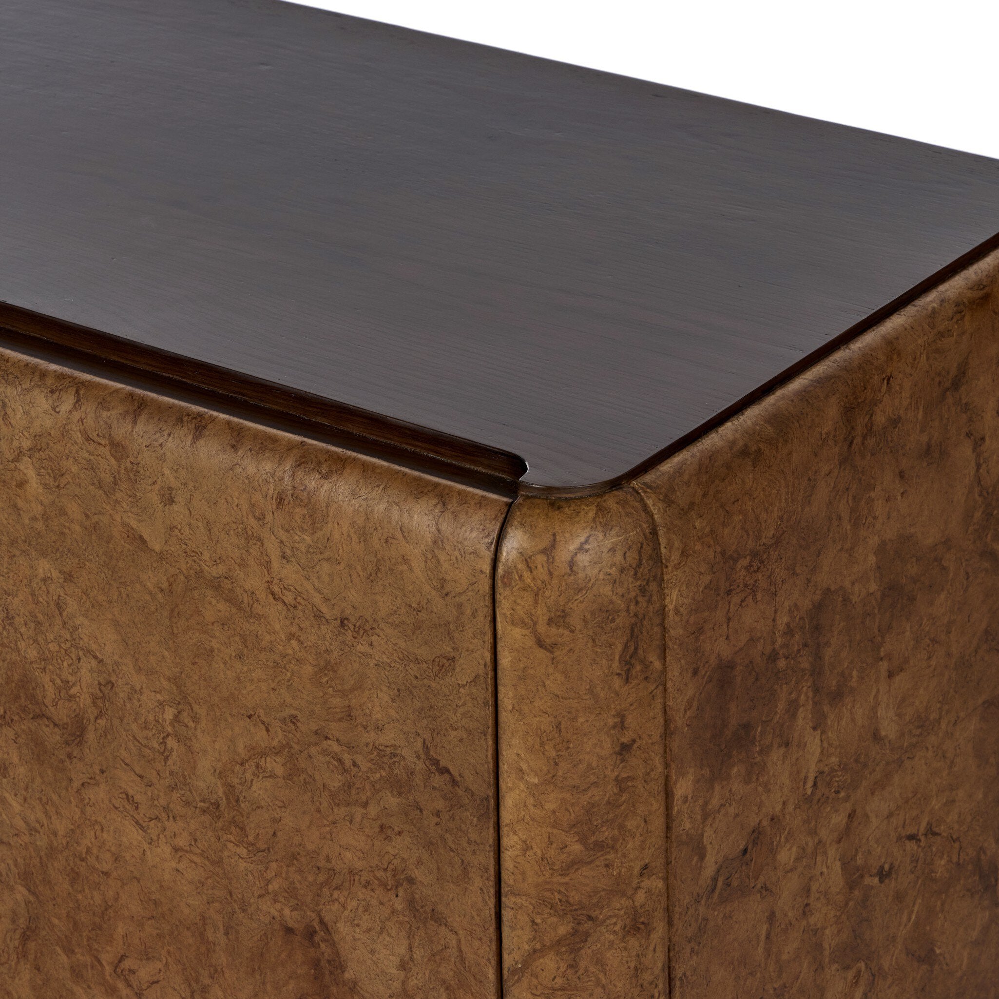 Four Hands Cambros Dark Bark Paper Sideboard construction close-up