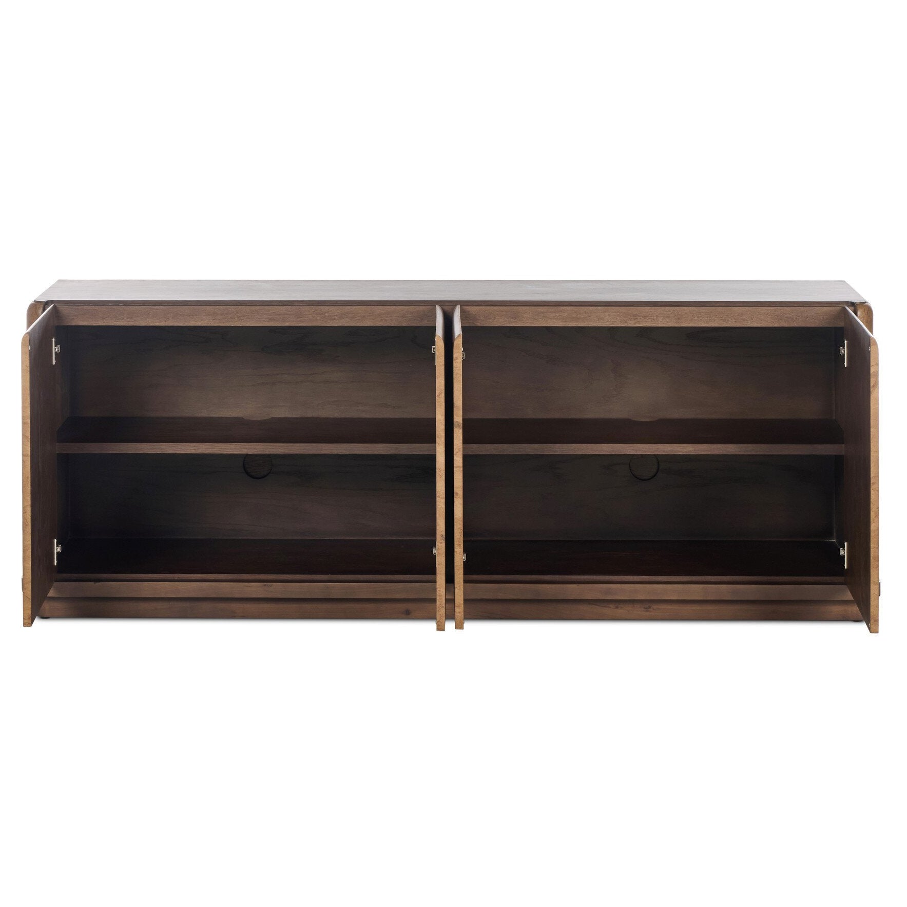 Four Hands Cambros Dark Bark Paper Sideboard shown open