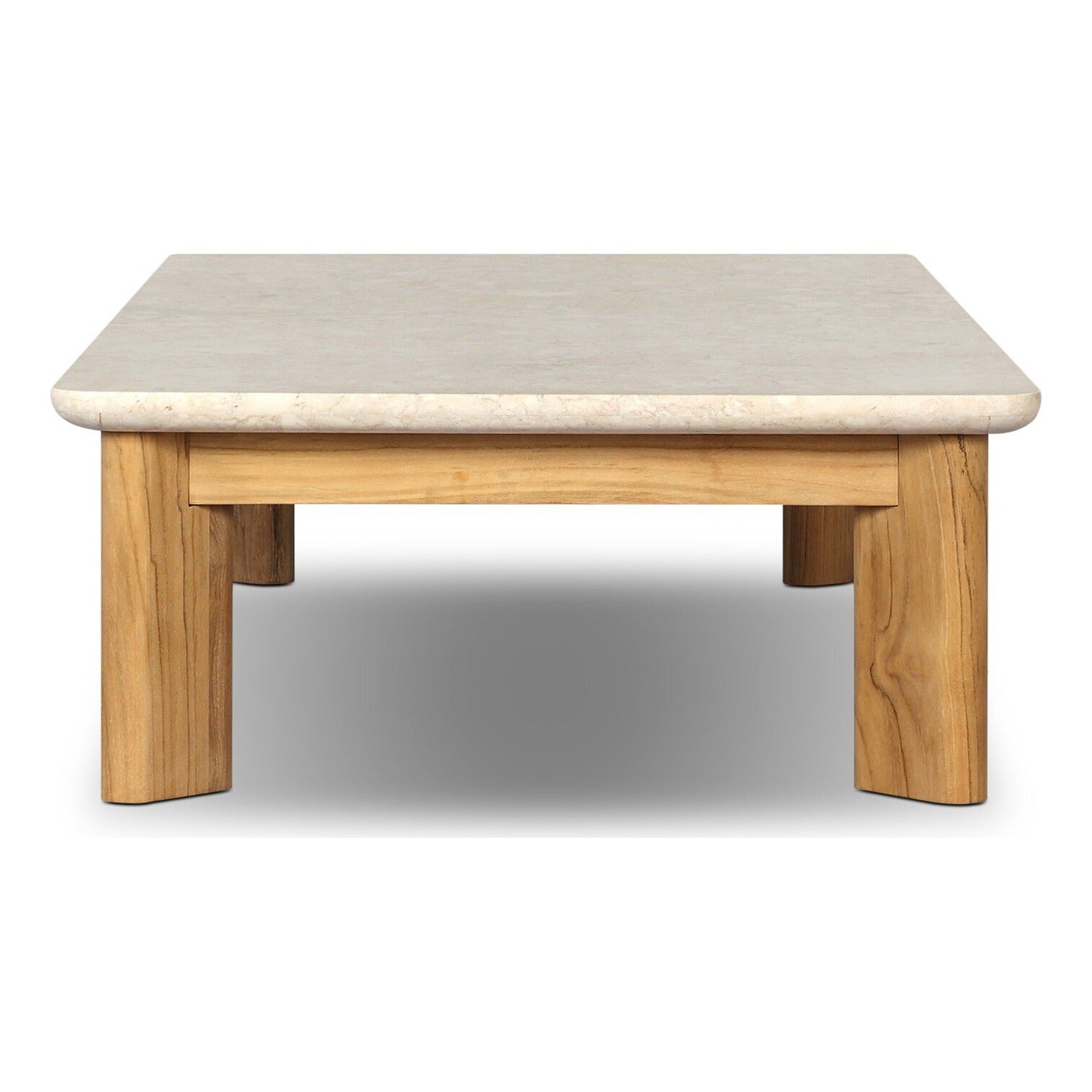 Four Hands Sterling Beige Fossil Outdoor Stone Coffee Table