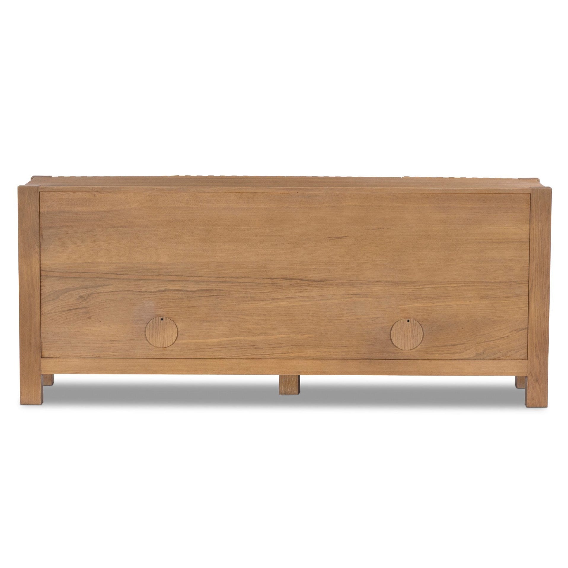 Four Hands Tristan Light Natural Oak Media Console back view