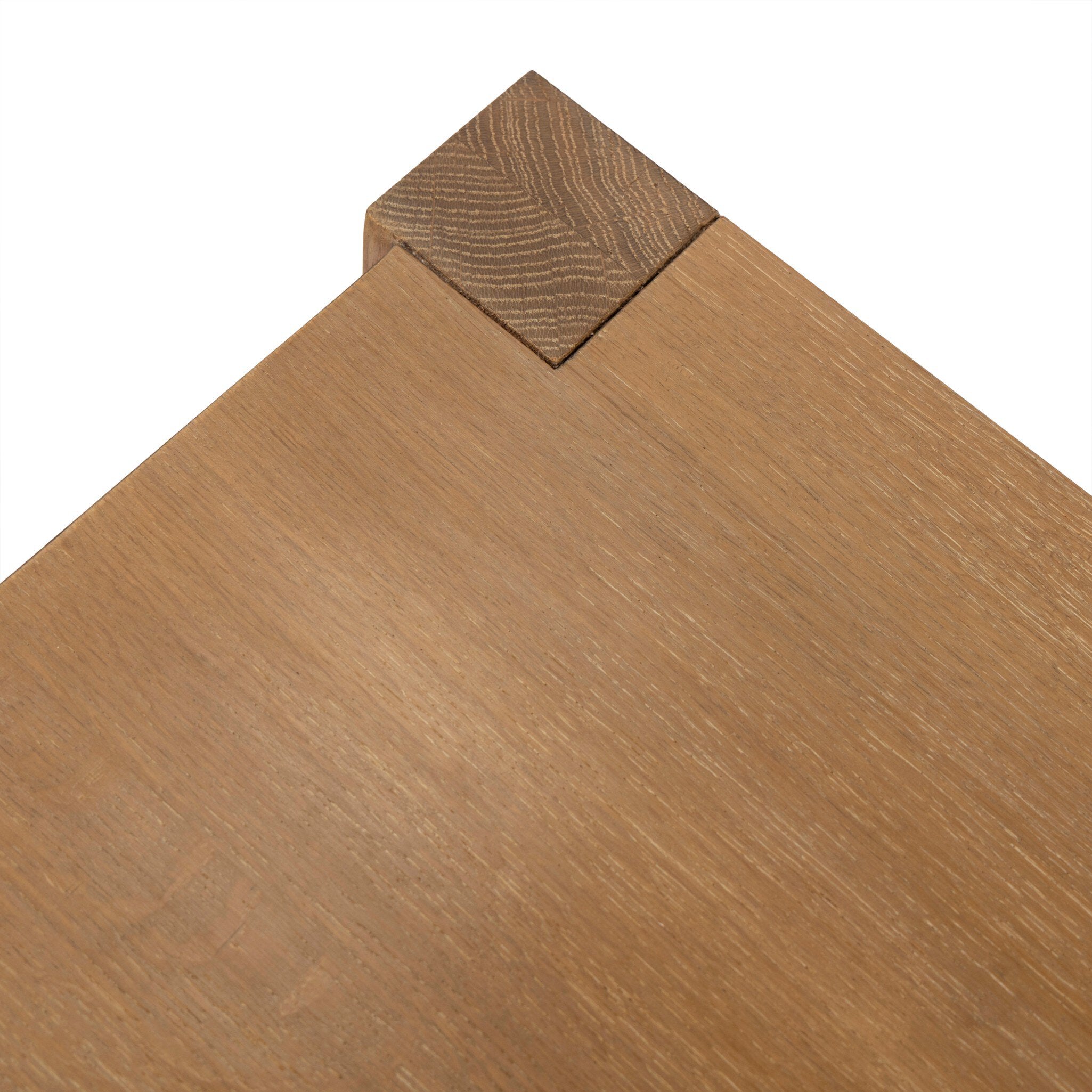 Four Hands Tristan Light Natural Oak Media Console craftsmanship close-up