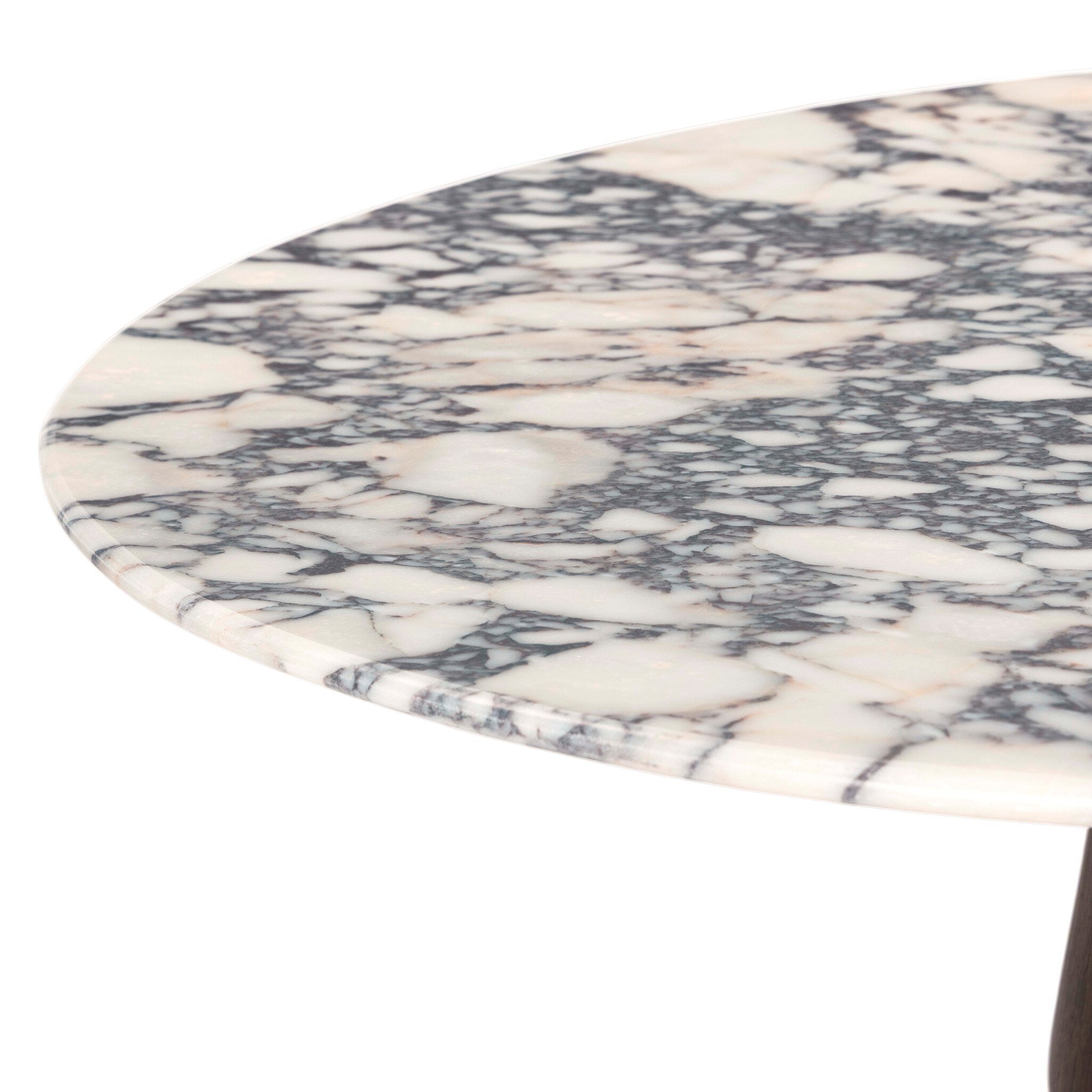 Four Hands Lino Calacatta Viola Marble Dining Table close-up detail