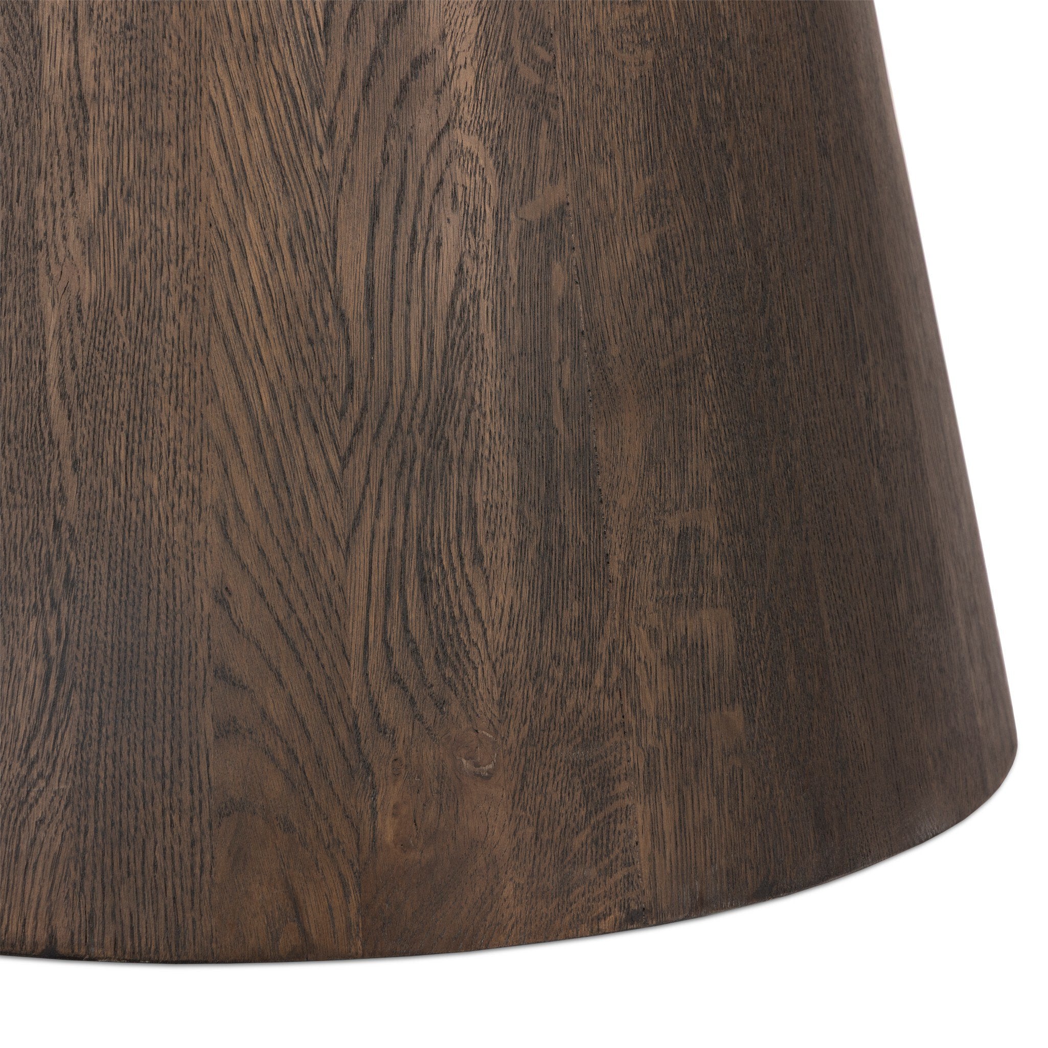 Four Hands Lino Calacatta Viola Marble Dining Table construction close-up