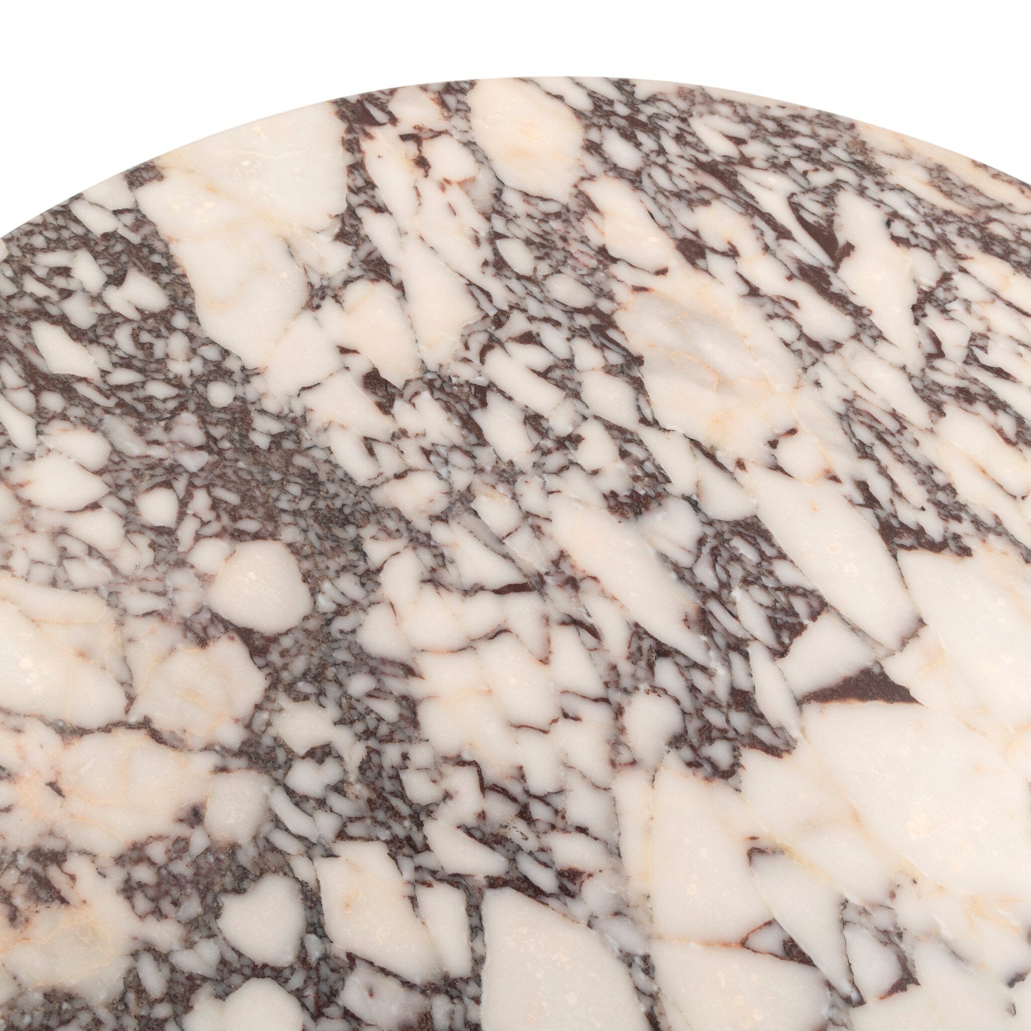 Four Hands Lino Calacatta Viola Marble Dining Table craftsmanship close-up