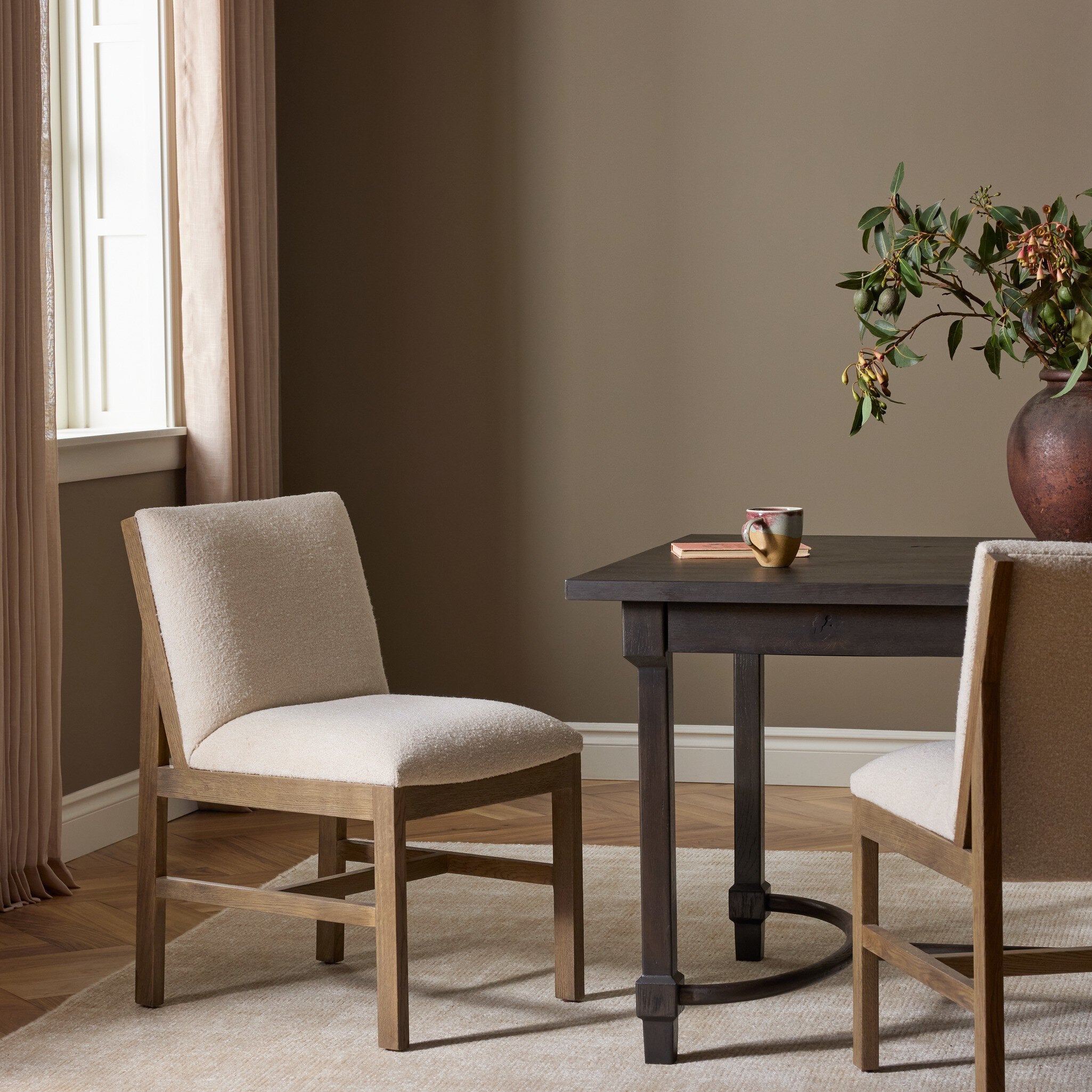 Four Hands Gables Crete Sand Dining Chair styled room setting