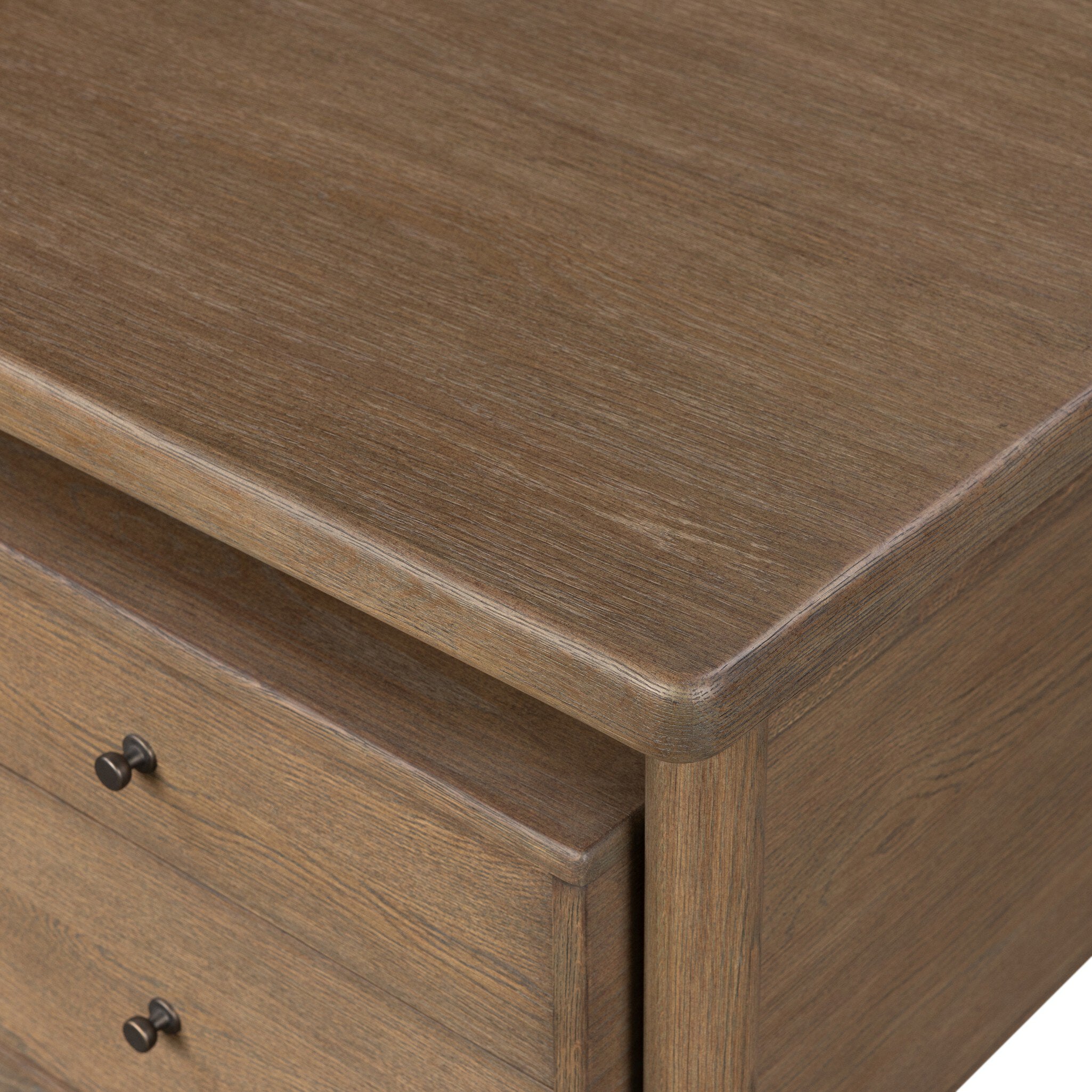 Four Hands Archer Toasted Brown Oak Desk detail view 2