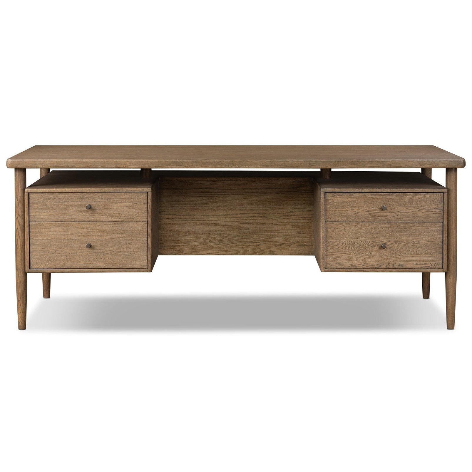 Four Hands Archer Toasted Brown Oak Desk front view