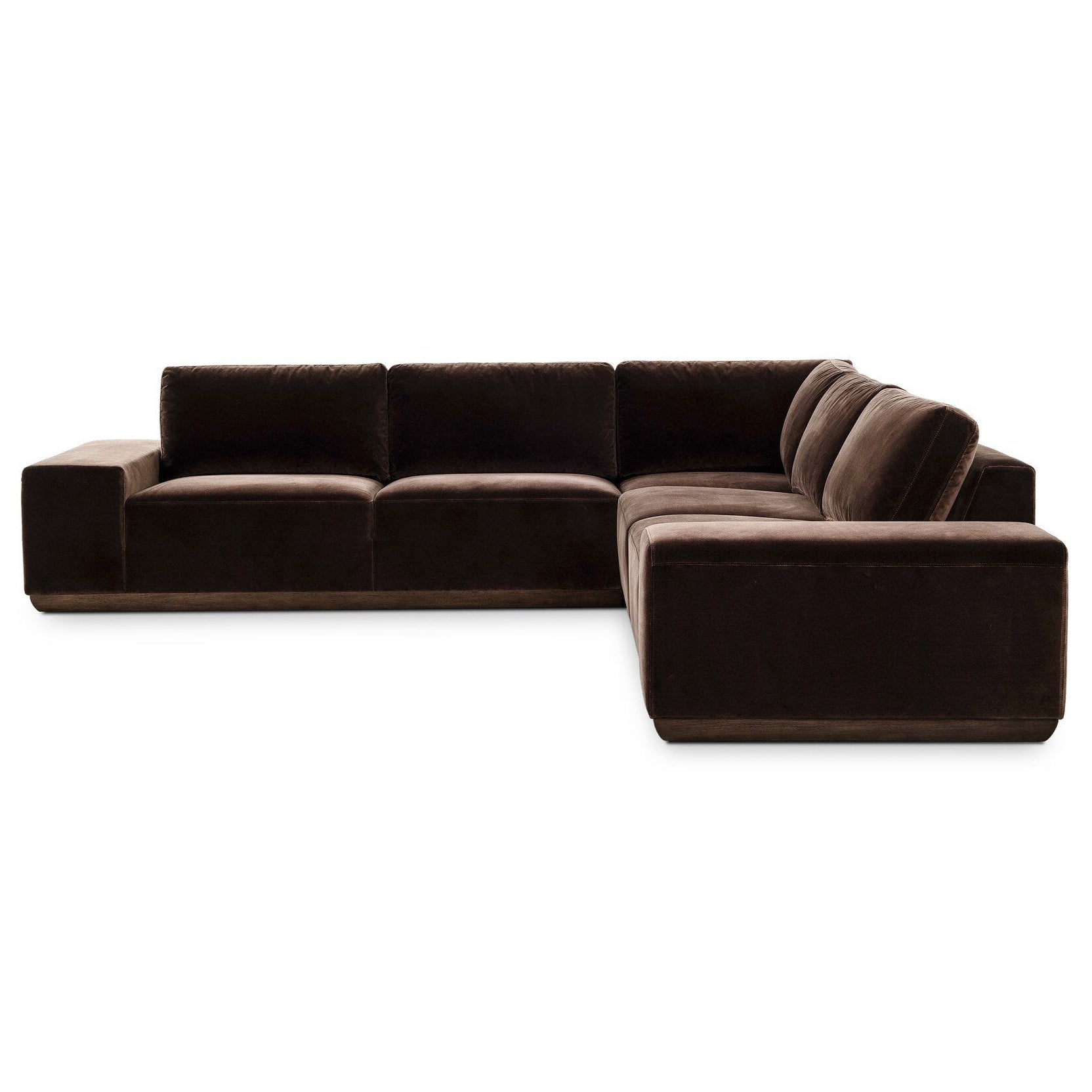 Four Hands Isaiah Surrey Cocoa 3 Piece Sectional Sofa side view