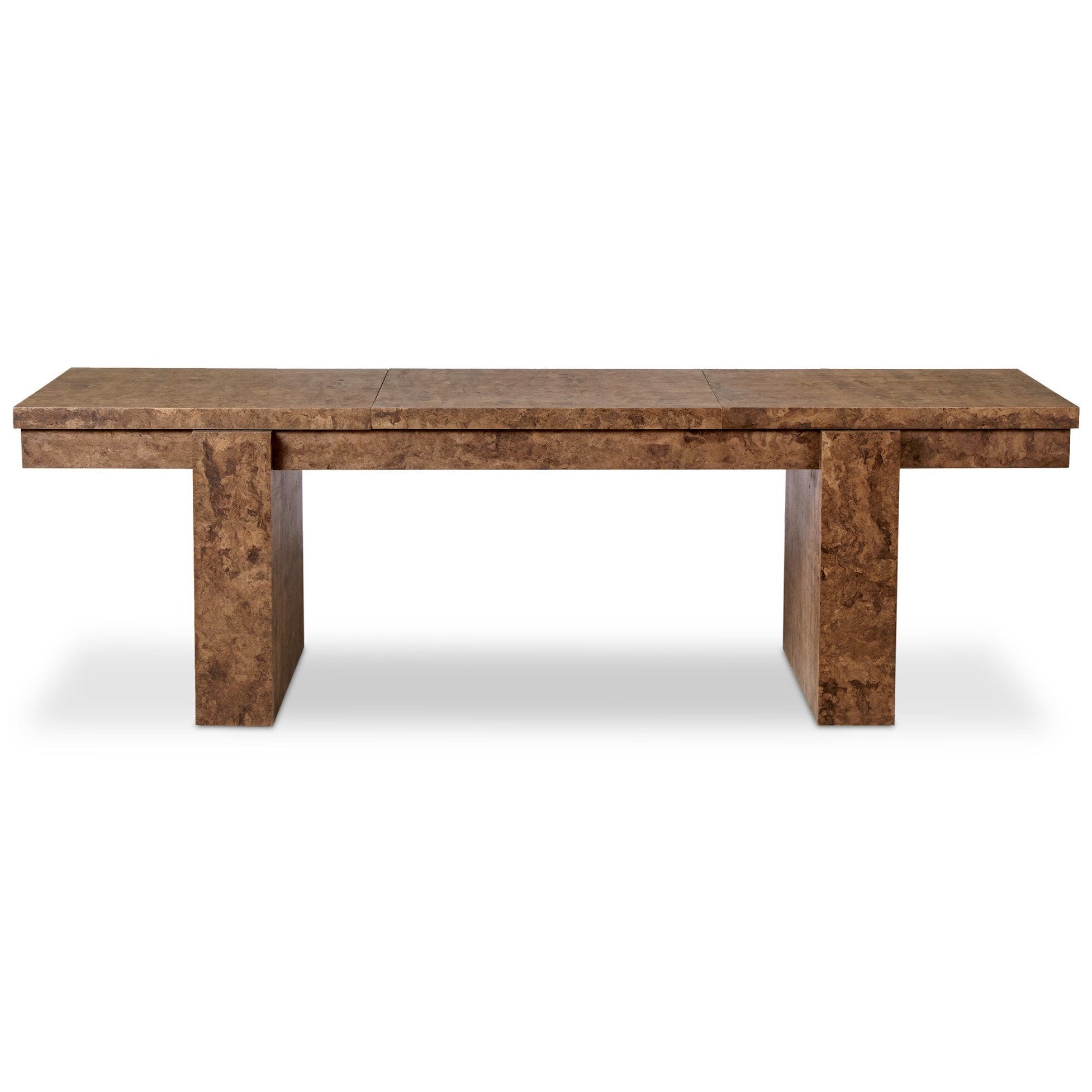 Four Hands Brote Dark Bark Paper Shuffleboard Table front view 2