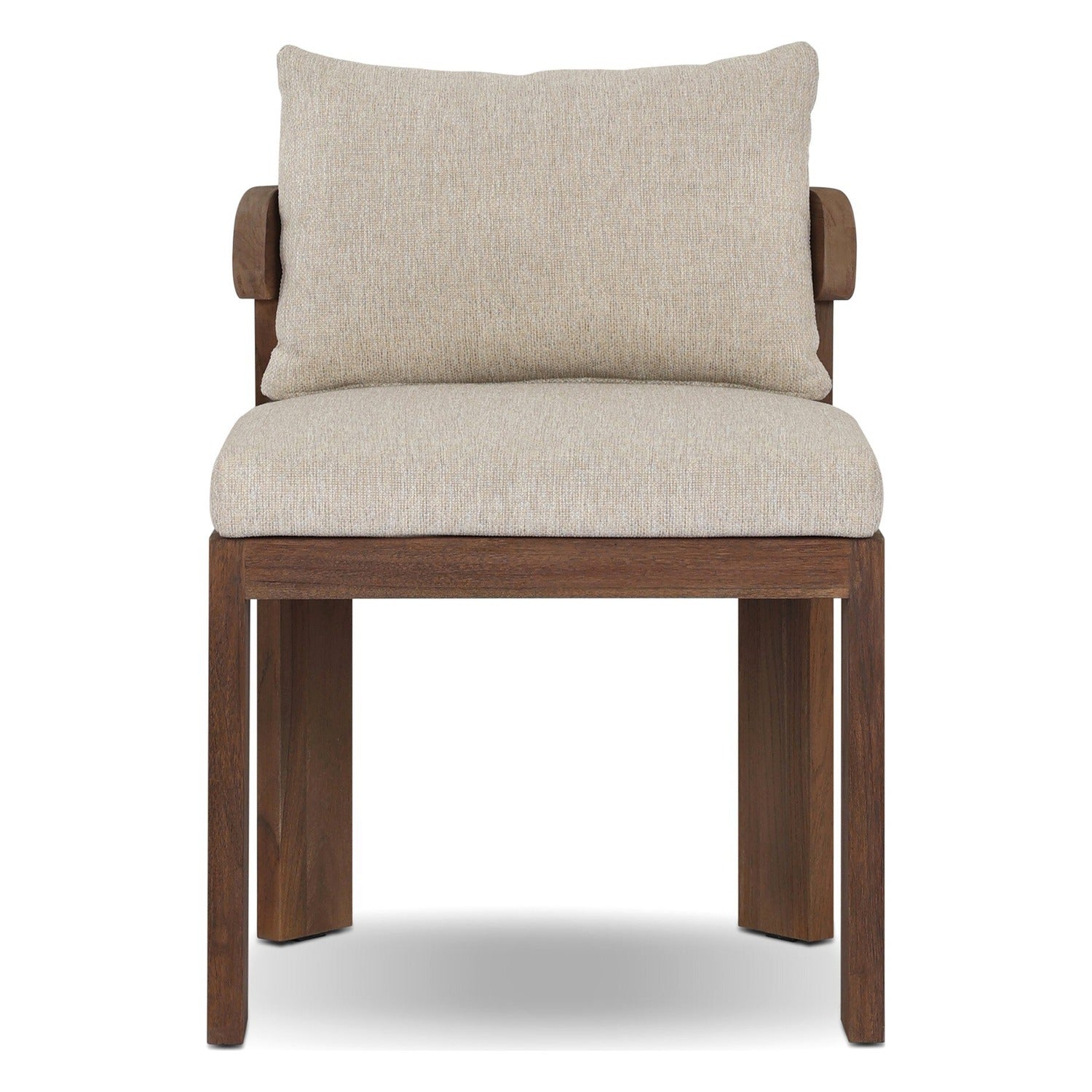Four Hands Jackson Ellor Beige Outdoor Armless Dining Chair Set of 2