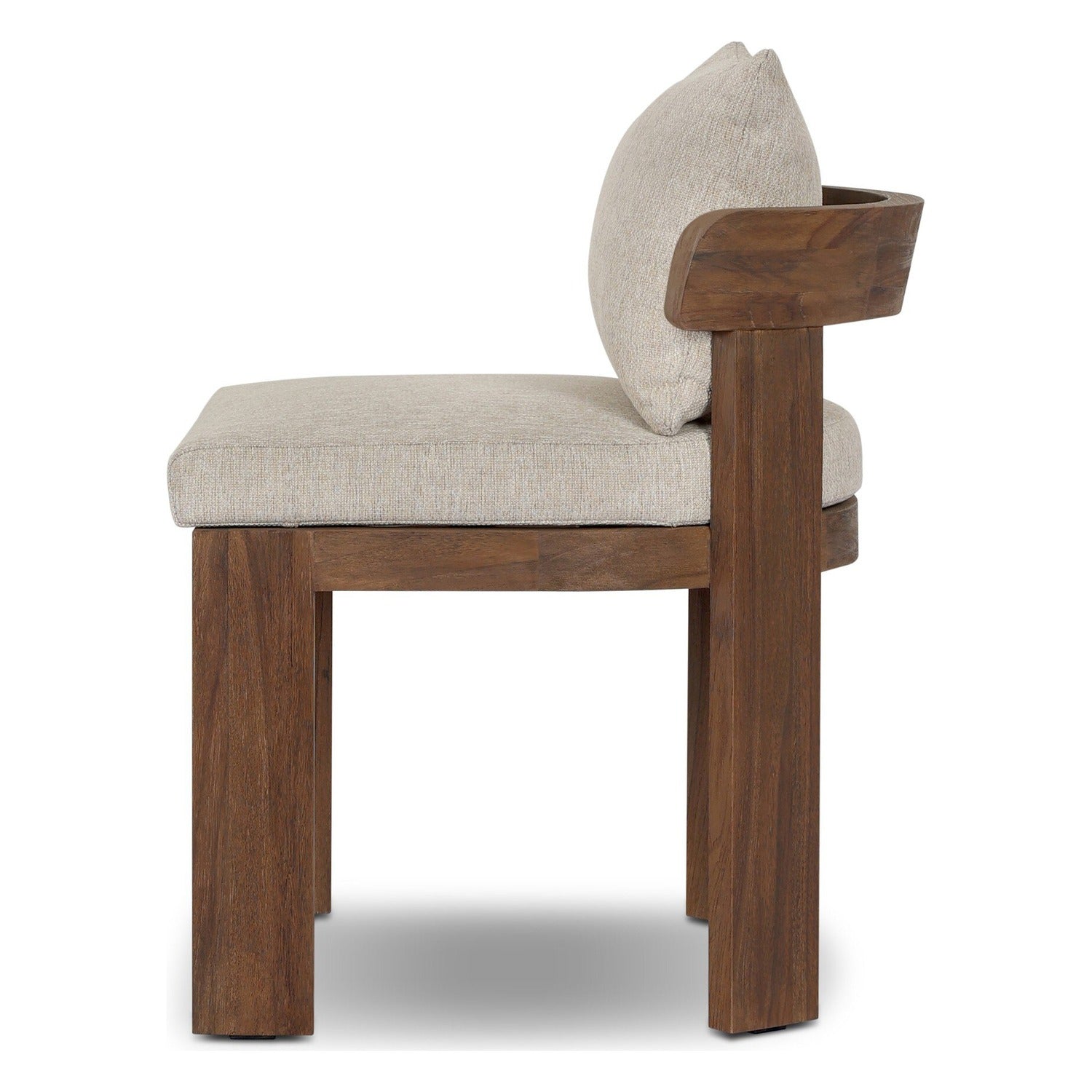 Four Hands Jackson Ellor Beige Outdoor Armless Dining Chair Set of 2