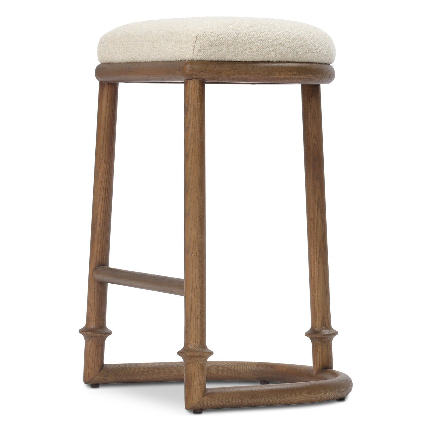 Four Hands Royce Charter Oatmeal Backless Counter Stool Set of 2