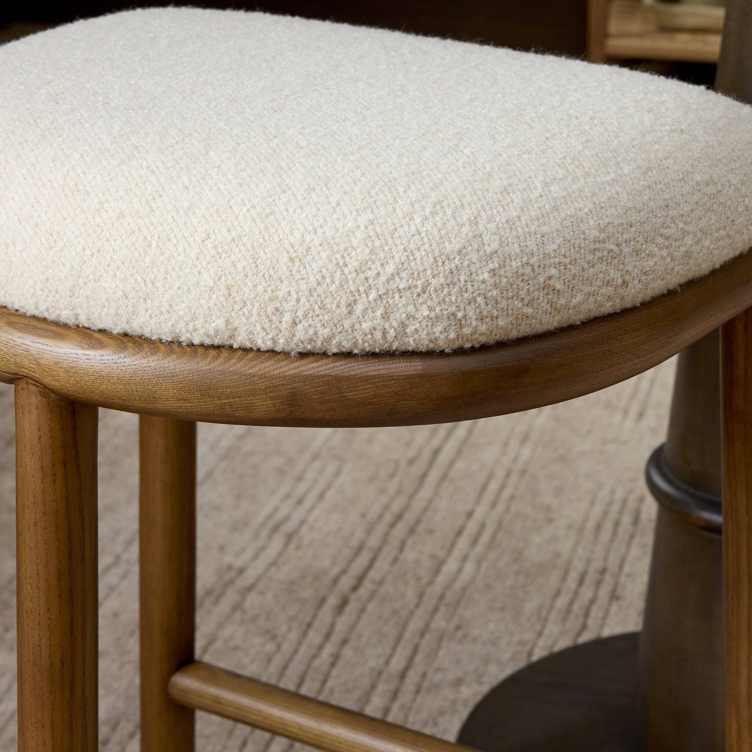 Four Hands Royce Charter Oatmeal Backless Counter Stool Set of 2