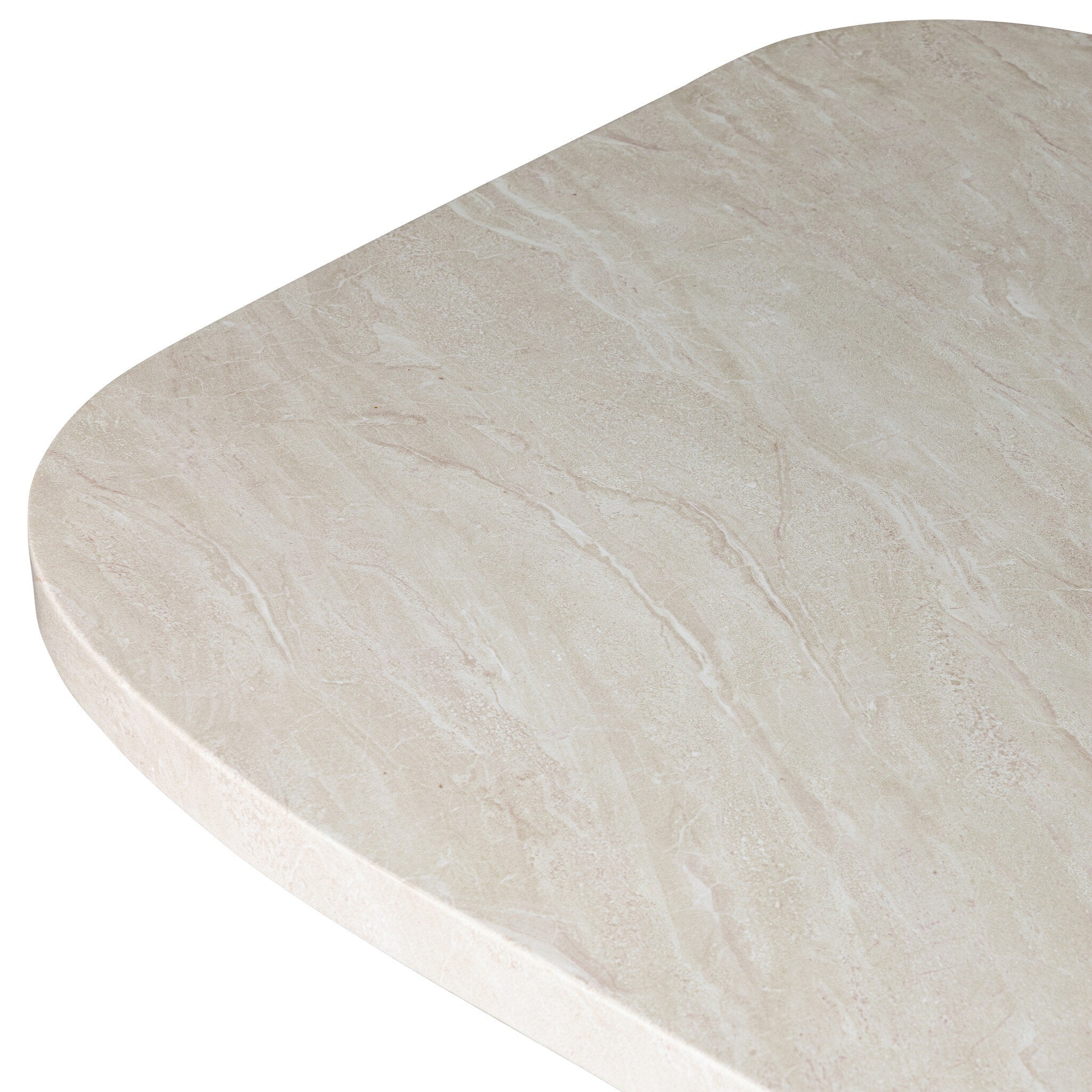 Four Hands Alessandro Smooth Quarried Cream Concrete Outdoor Dining Table material and finish detail