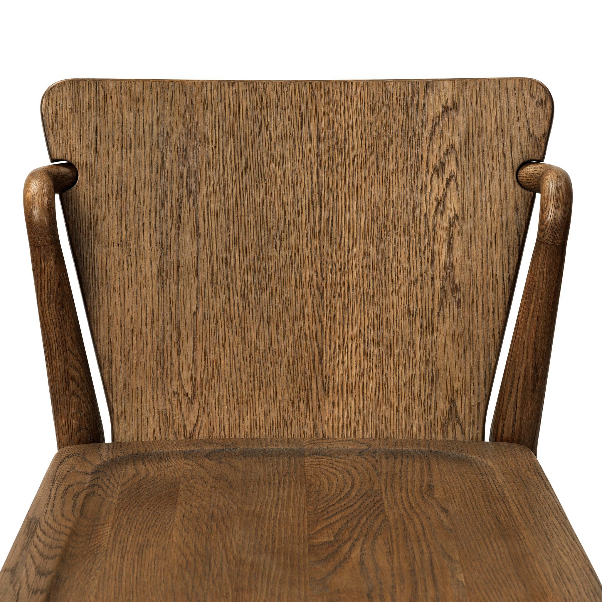 Four Hands Ankeny Amber Oak Dining Chair close-up detail