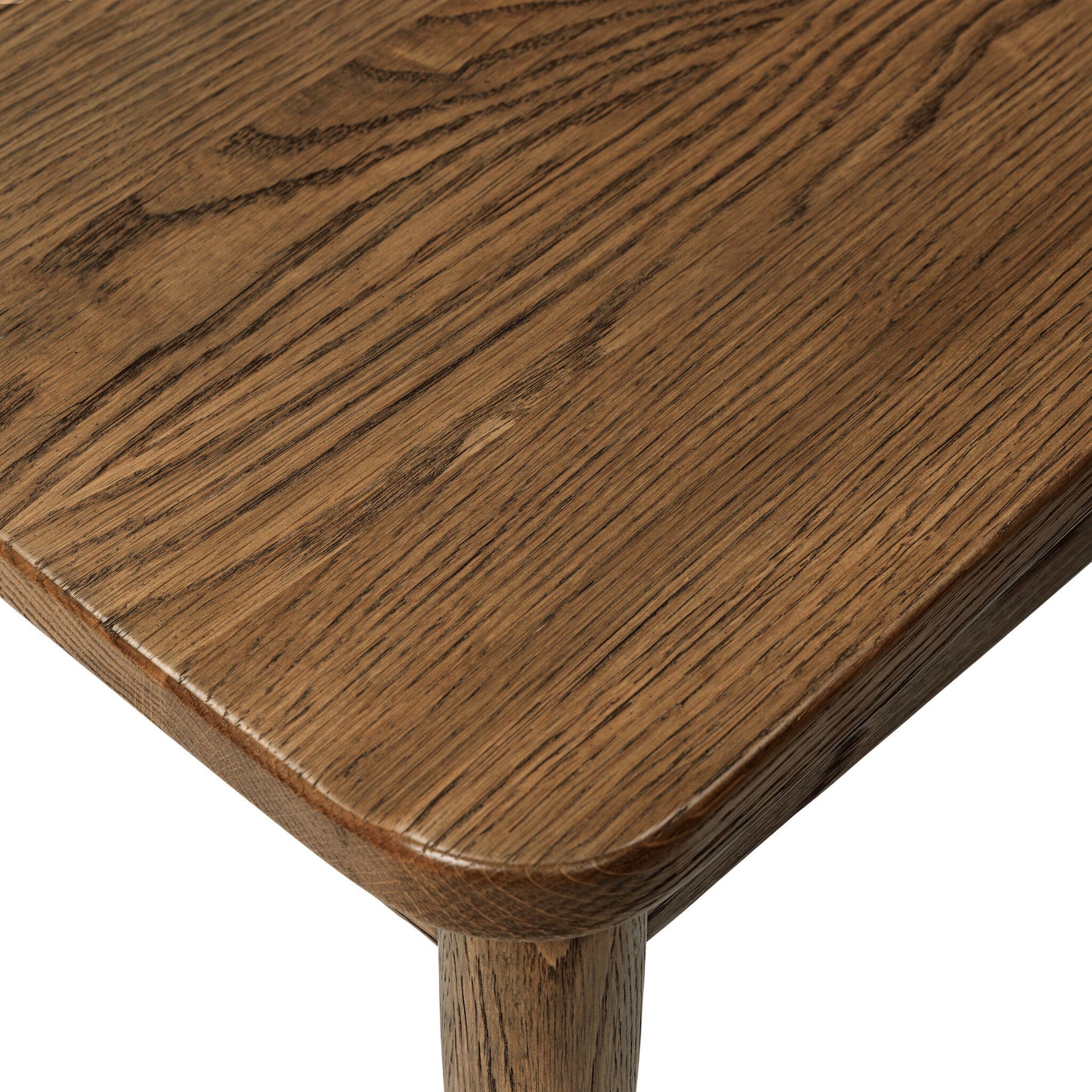 Four Hands Ankeny Amber Oak Dining Chair craftsmanship detail