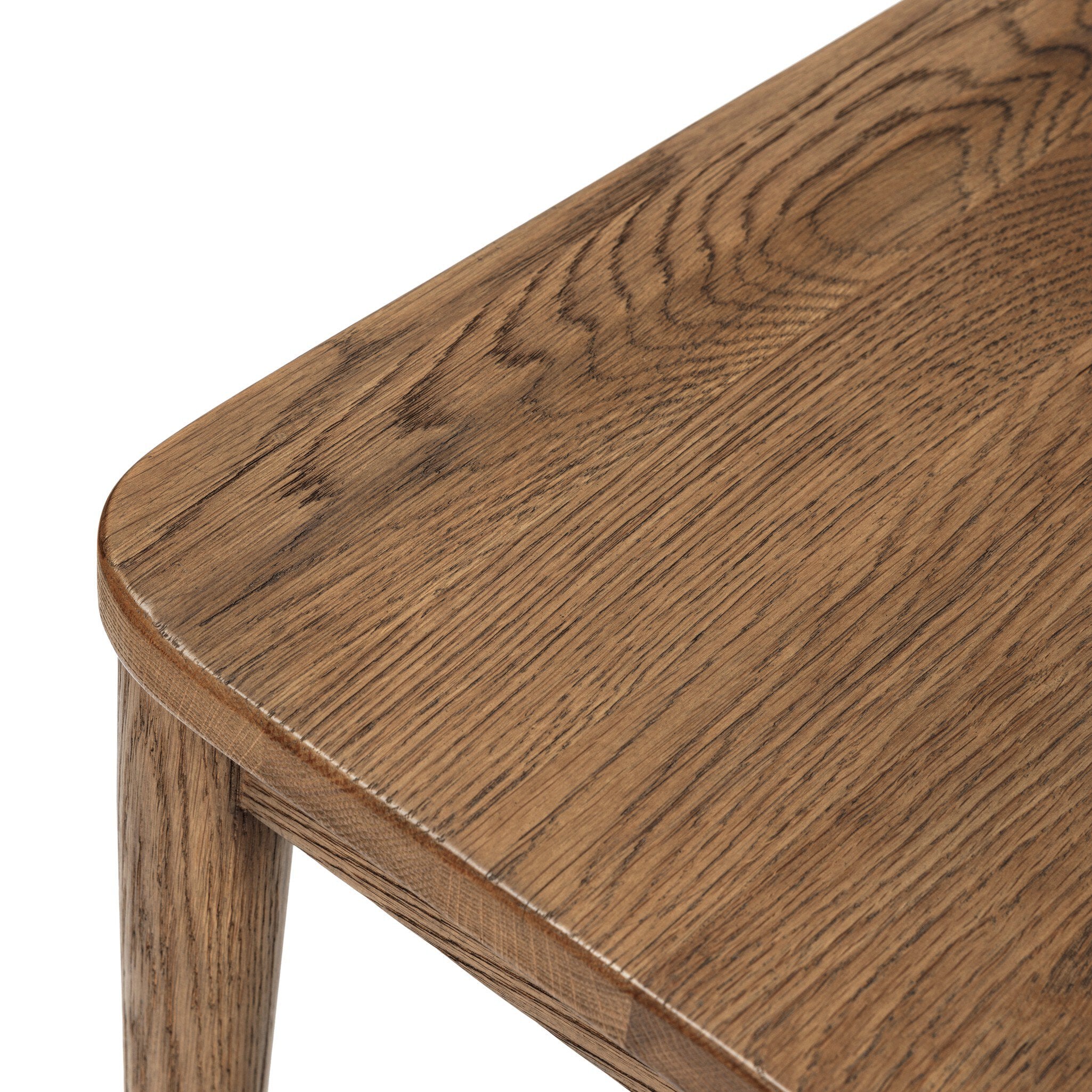 Four Hands Ankeny Amber Oak Dining Chair finish close-up