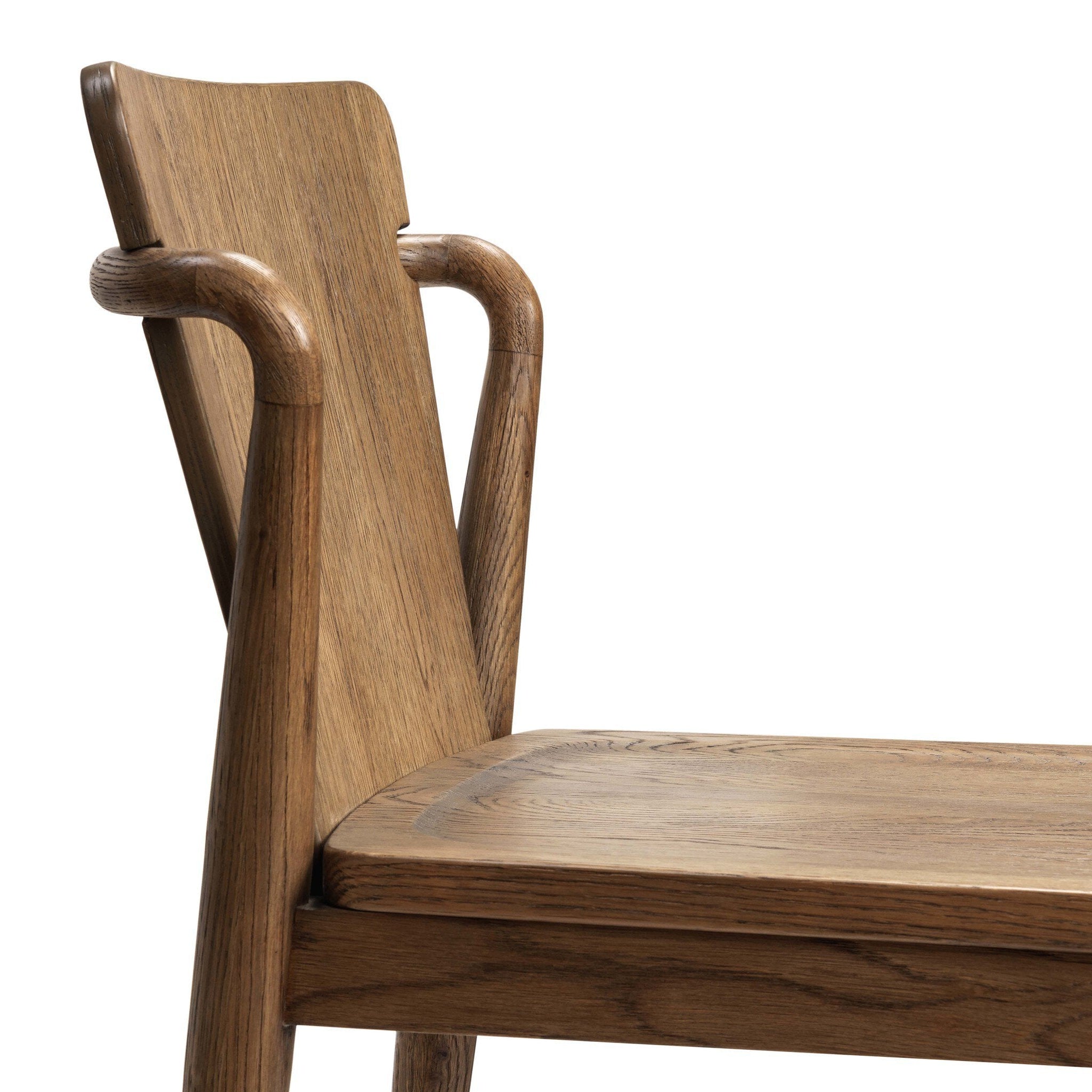 Four Hands Ankeny Amber Oak Dining Chair detailed view