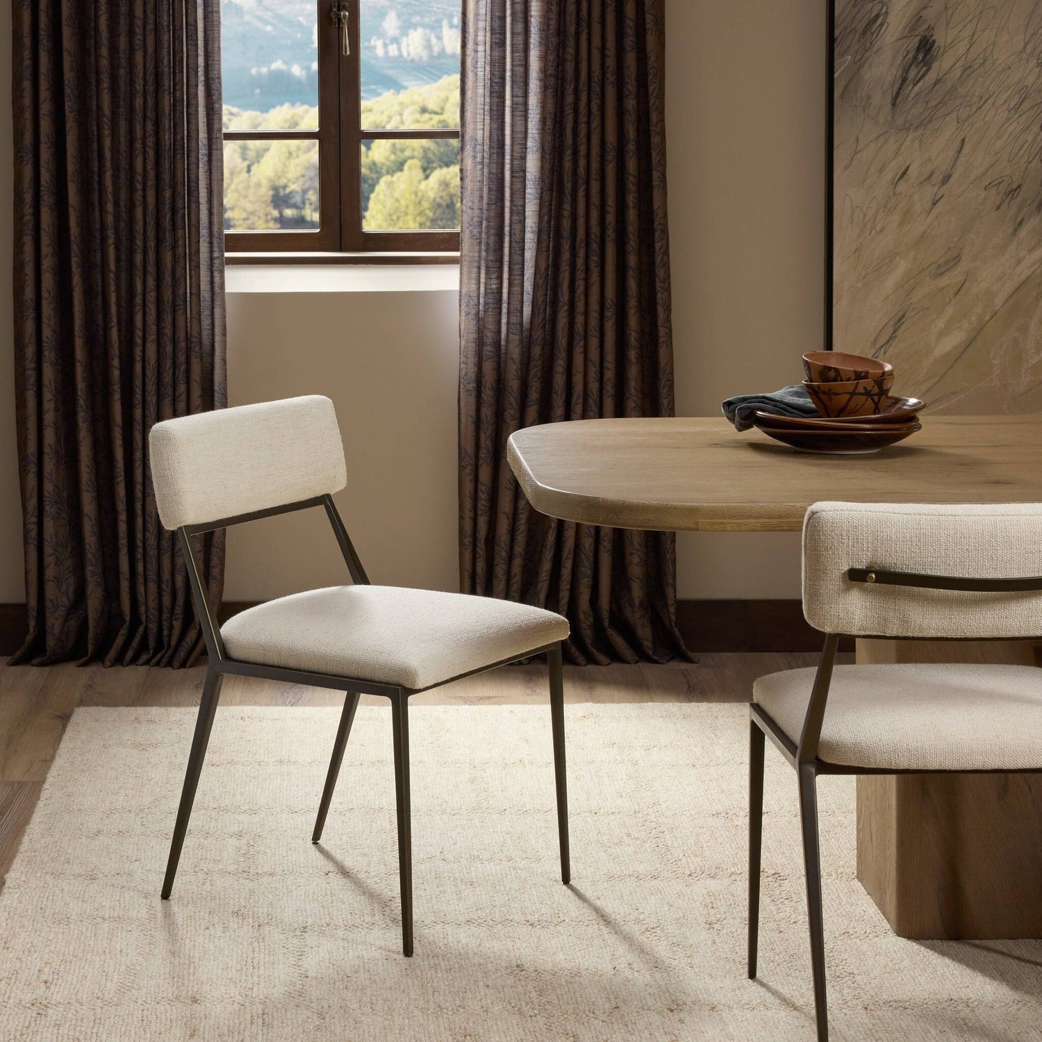 Four Hands Somerson Thames Cream Dining Chair Set of 2