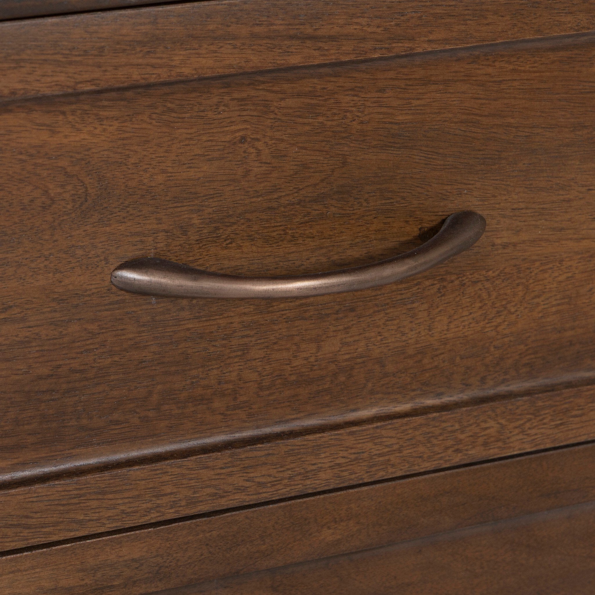 Four Hands Divion Warm Brown Mango 6 Drawer Dresser texture close-up