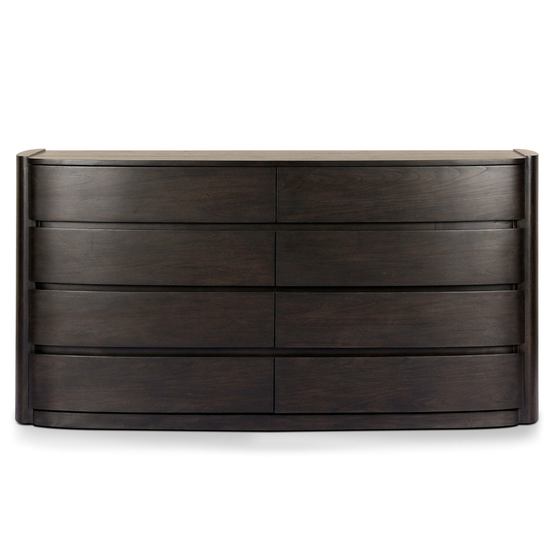 Four Hands Greer Smoked Black Sungkai 8 Drawer Dresser front view