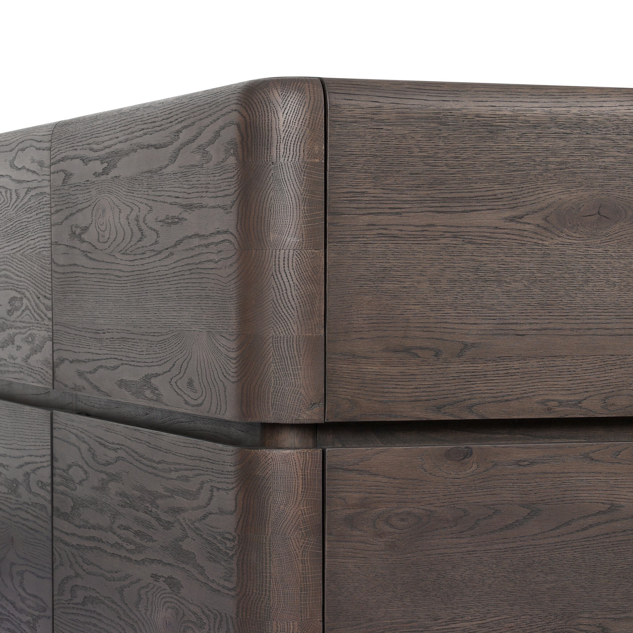 Four Hands Trona Tobacco Oak Dresser — edge and joinery detail