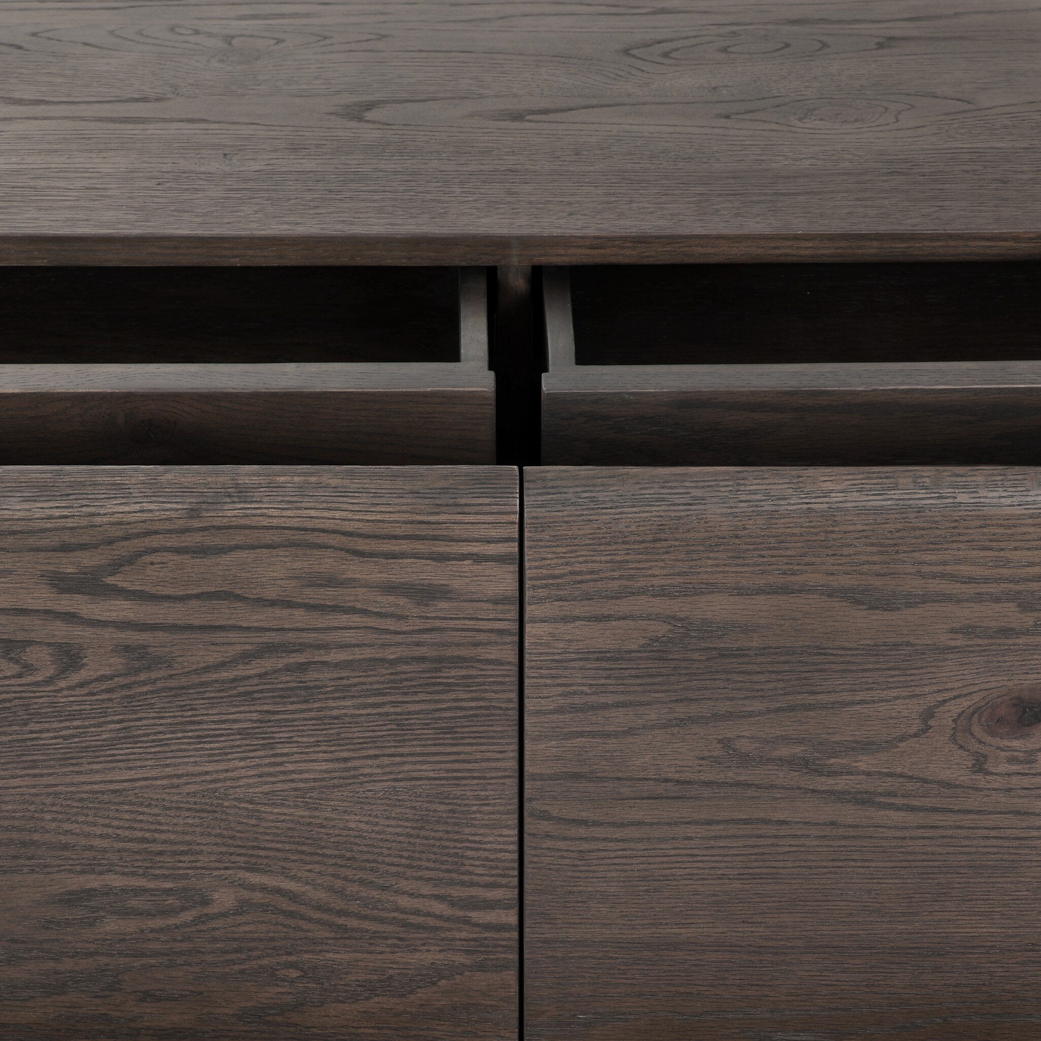 Four Hands Trona Tobacco Oak Dresser — texture detail