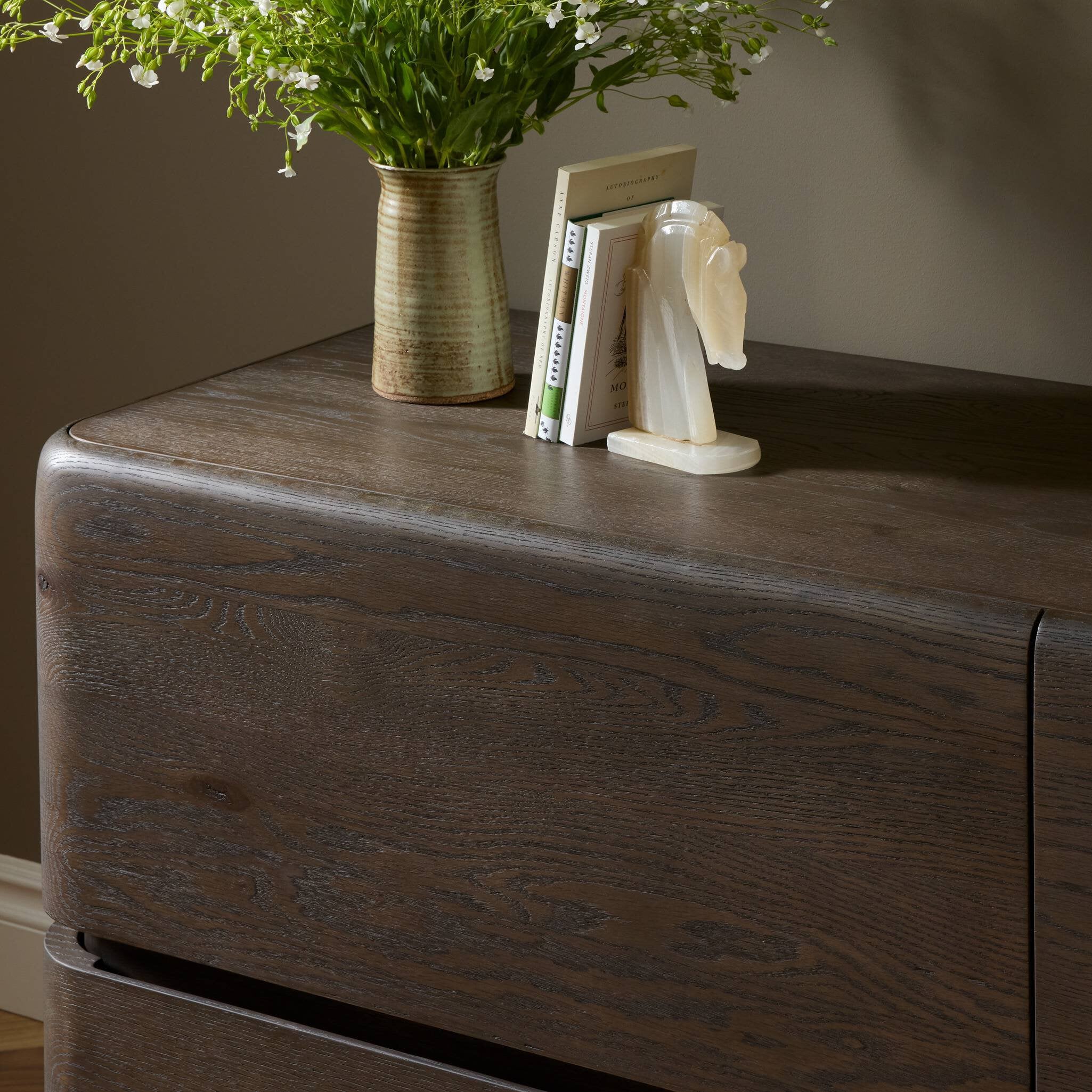 Four Hands Trona Tobacco Oak Dresser — finish detail