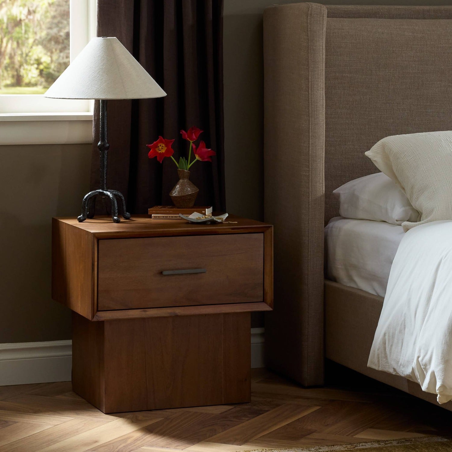 Four Hands Lilas Saddle Tan Nightstand Set of 2