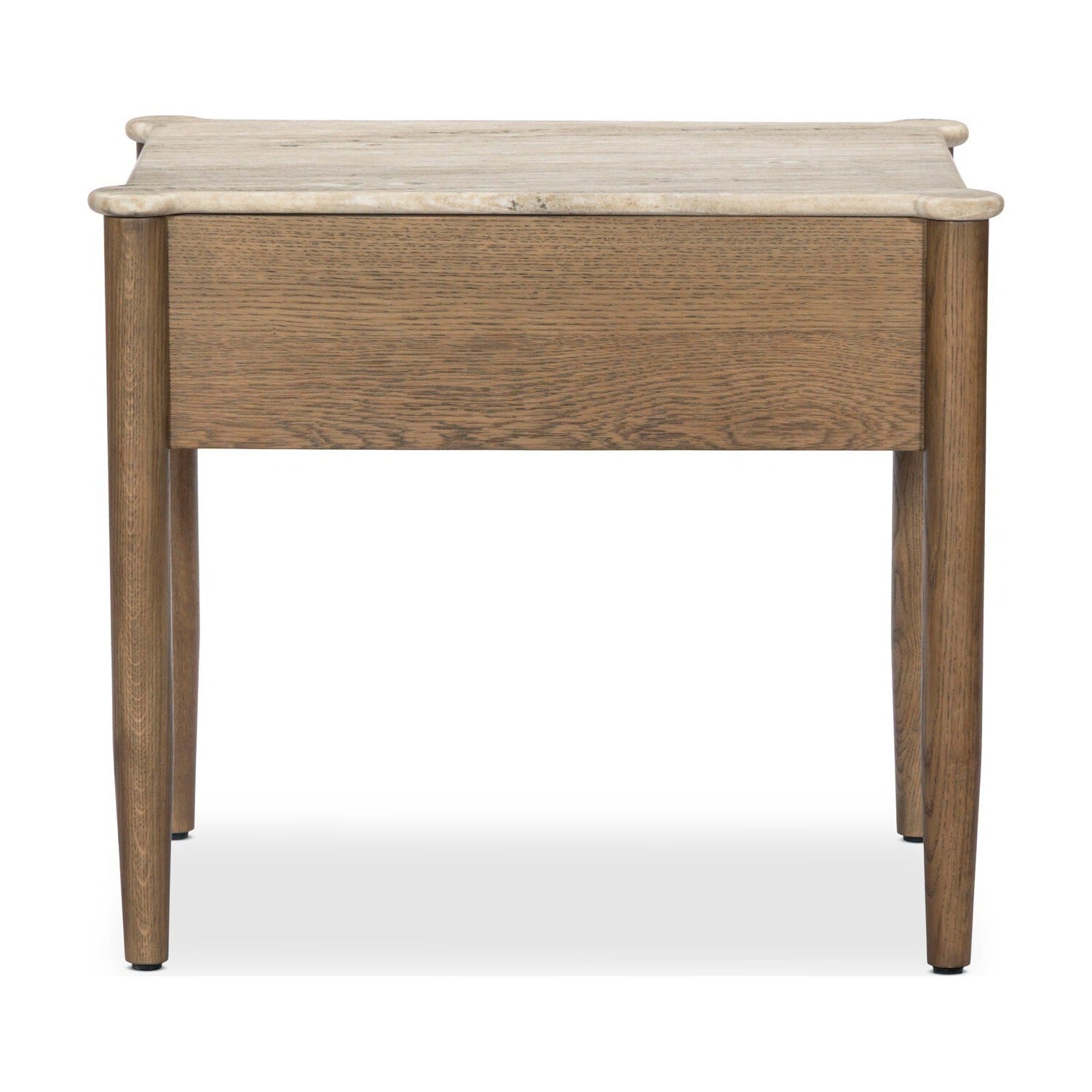Four Hands Joah Antique White Marble Nightstand