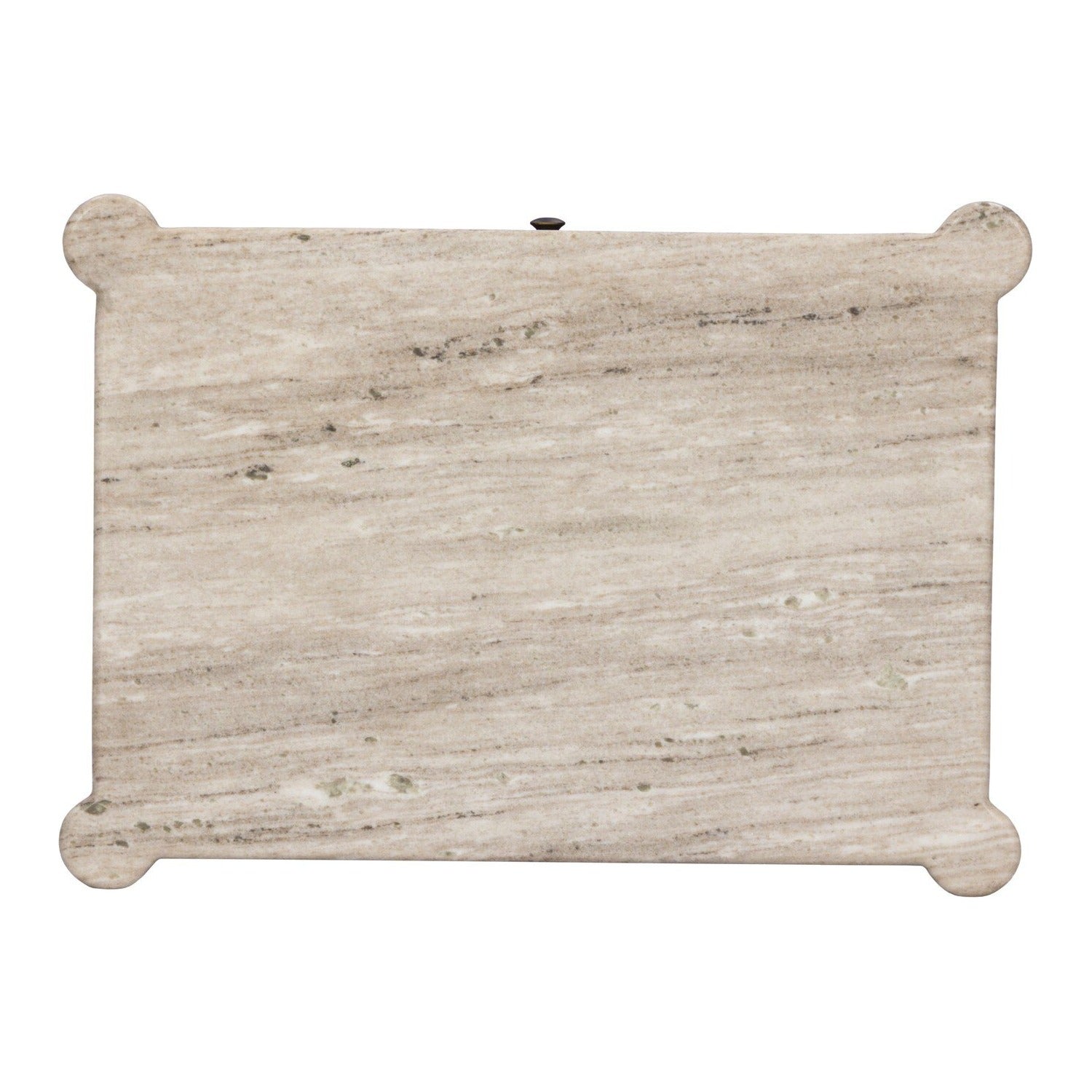 Four Hands Joah Antique White Marble Nightstand