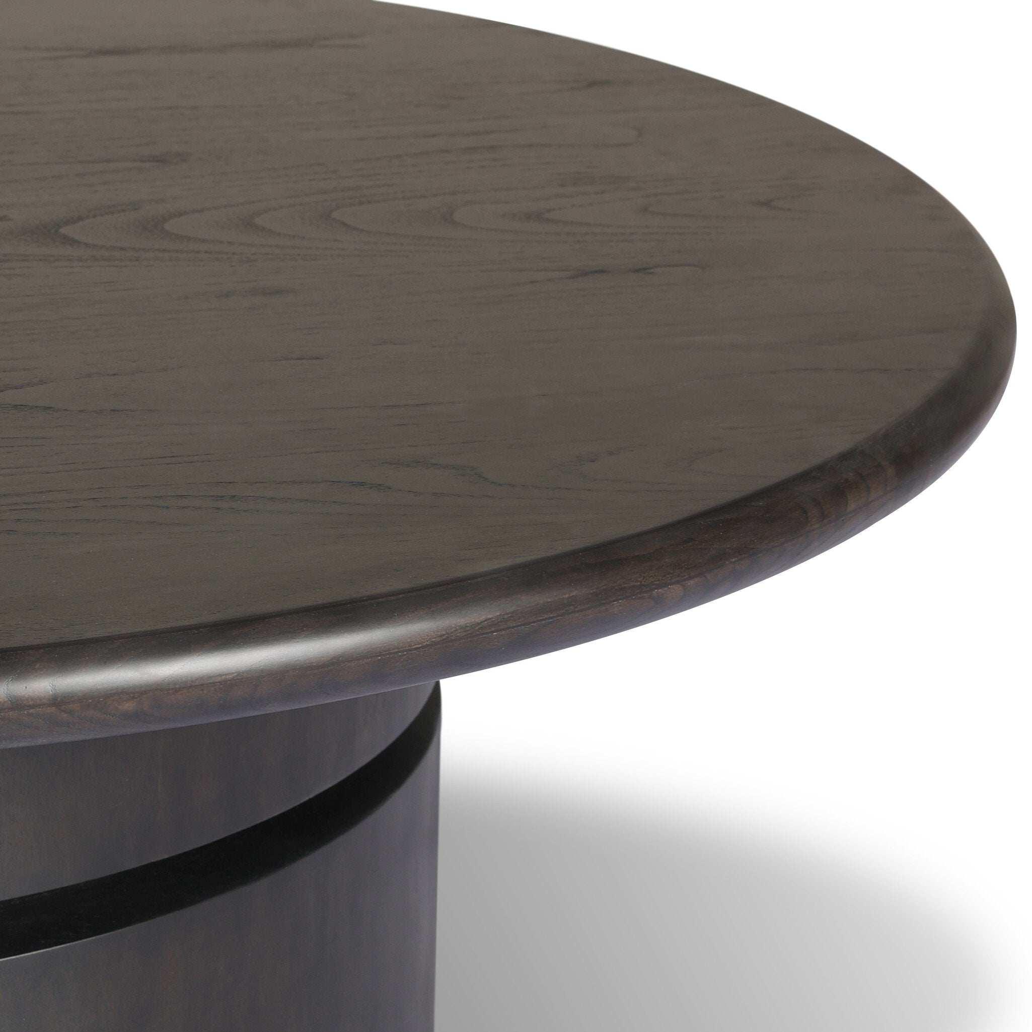 Four Hands Fleur Smoked Black Sungkai Coffee Table — construction detail
