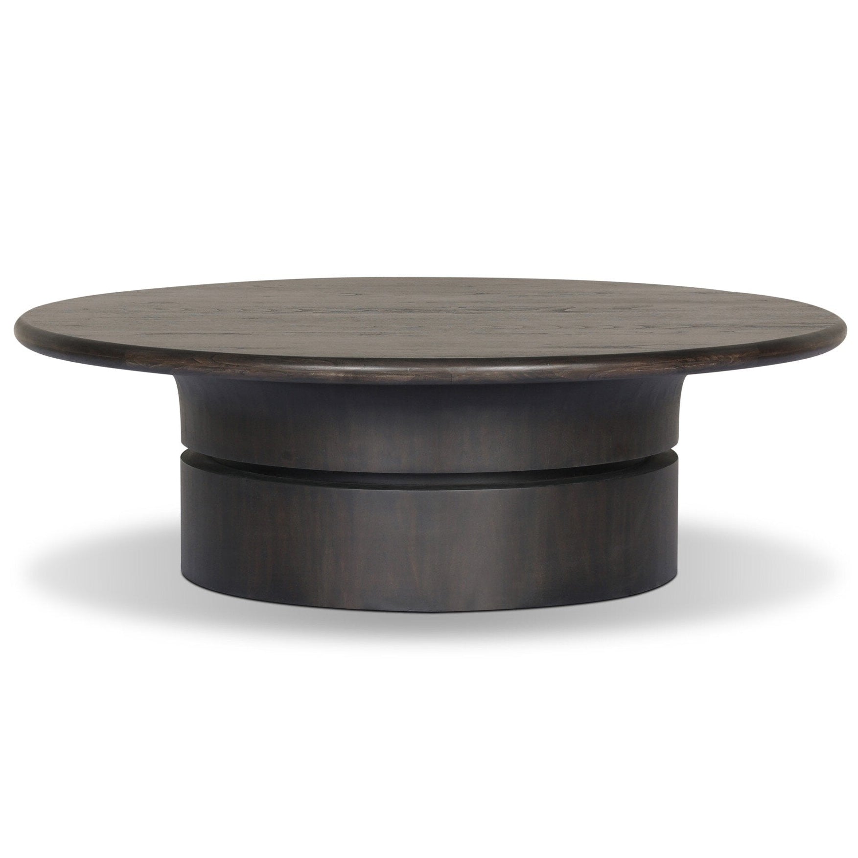 Four Hands Fleur Smoked Black Sungkai Coffee Table — front view