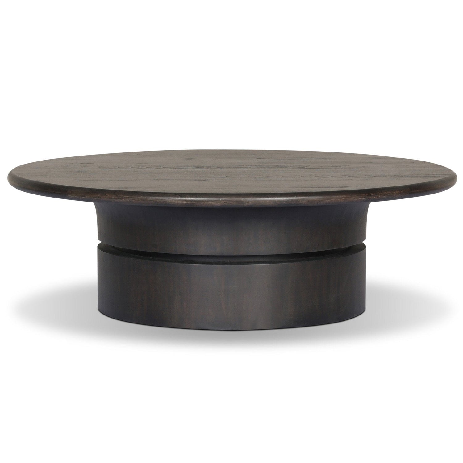 Four Hands Fleur Smoked Black Sungkai Coffee Table — front view