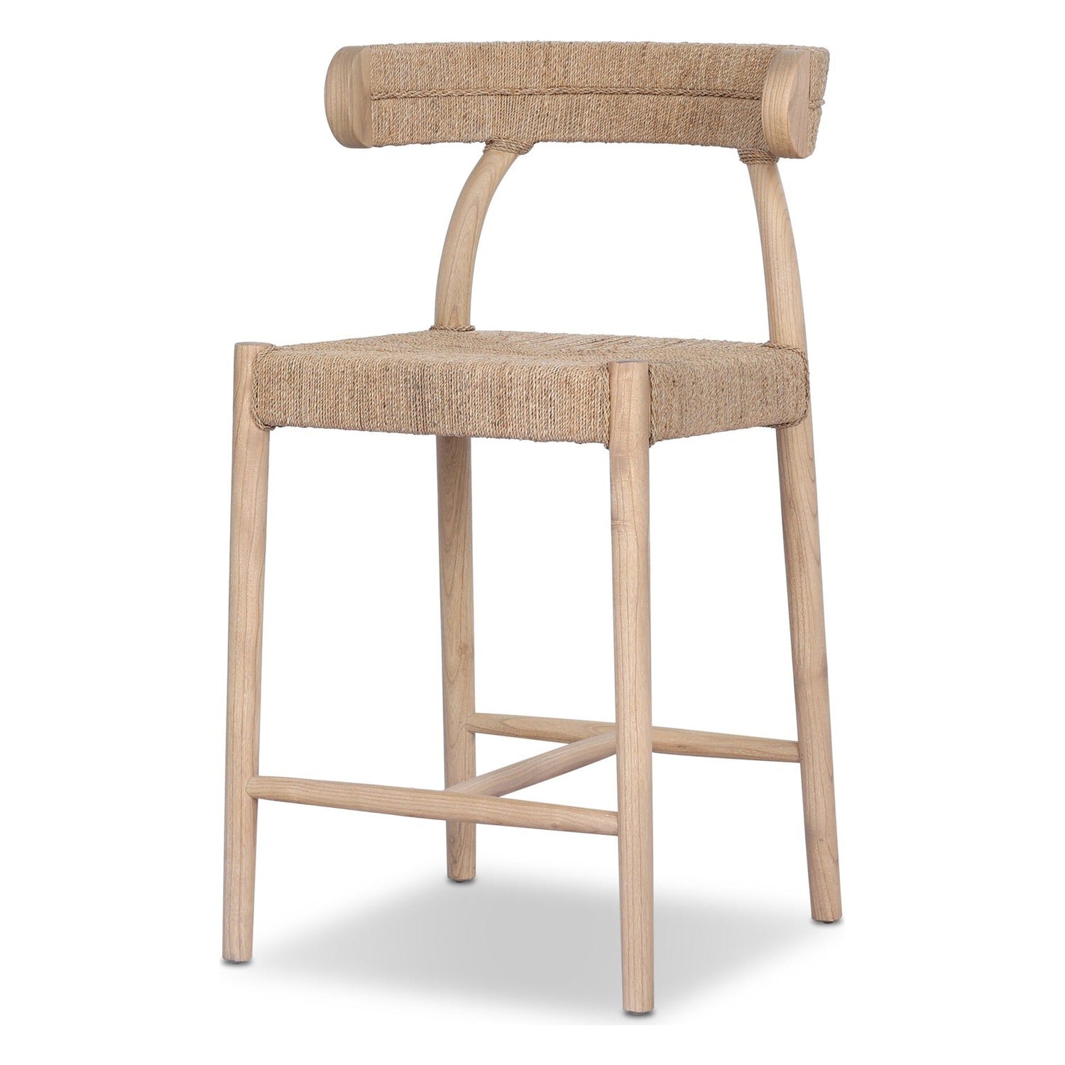 Four Hands Pampa Smoked Natural Counter Stool Set of 2