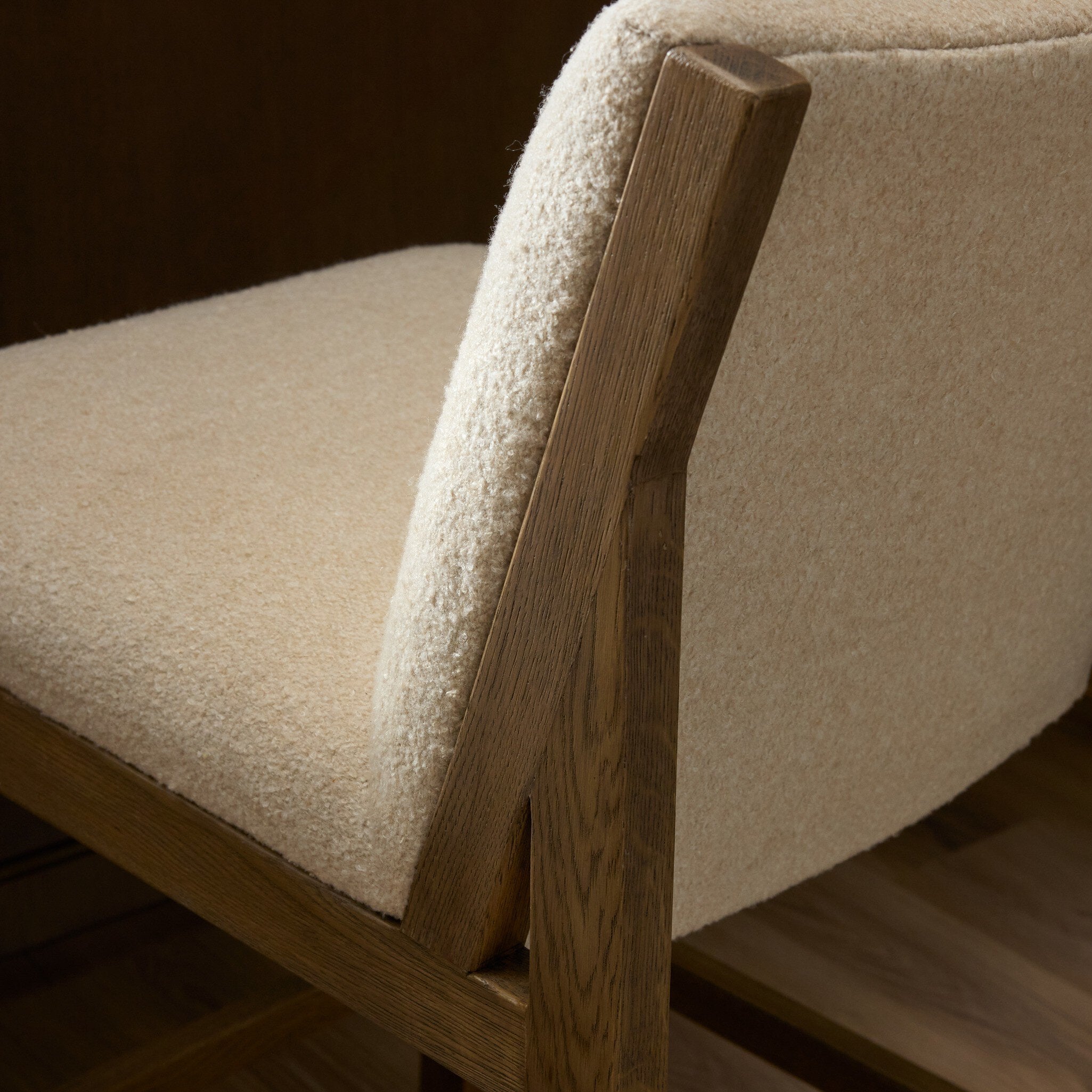 Four Hands Gables Crete Sand Counter Stool — close-up detail
