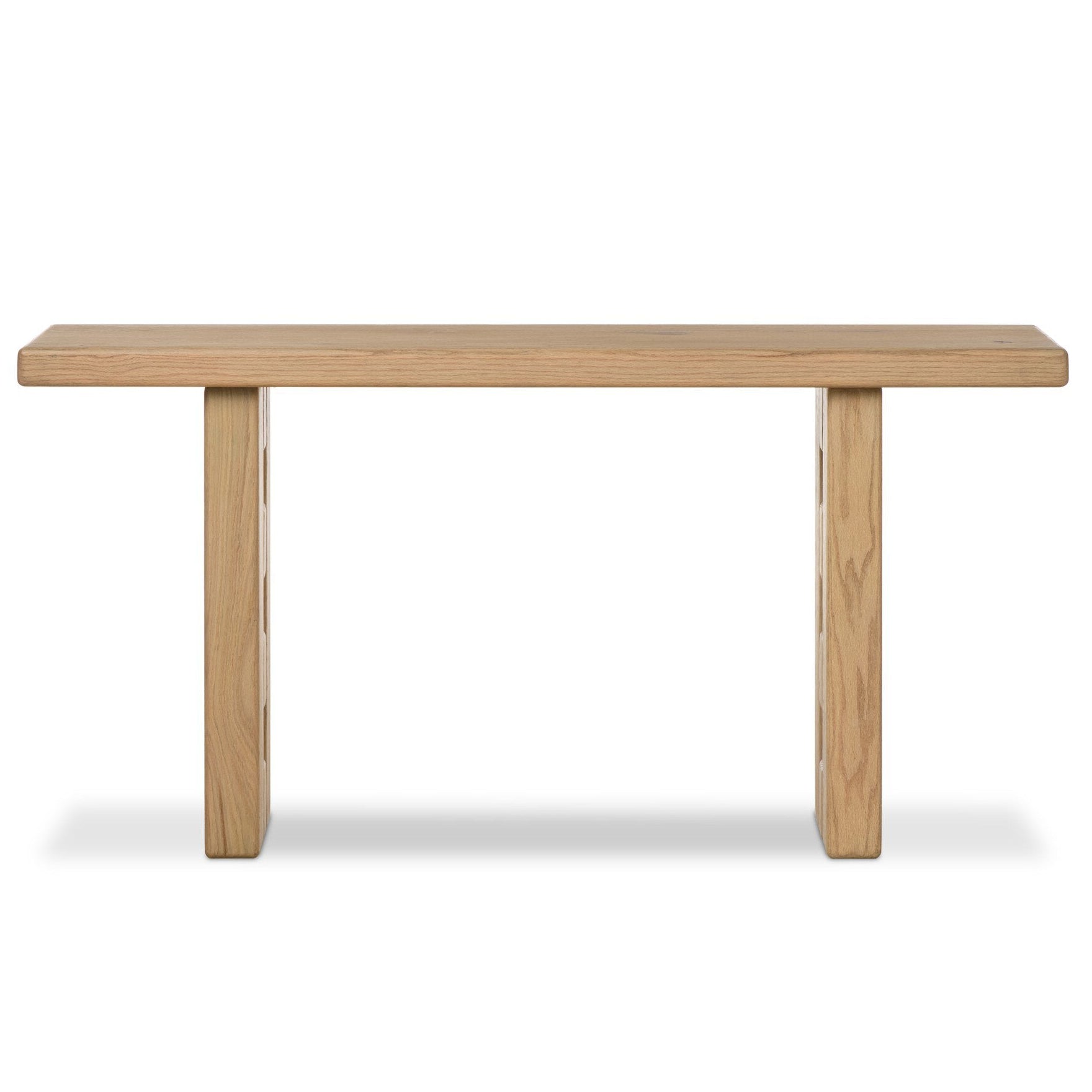 Four Hands Ottie Bleached Oak Console Table — back view
