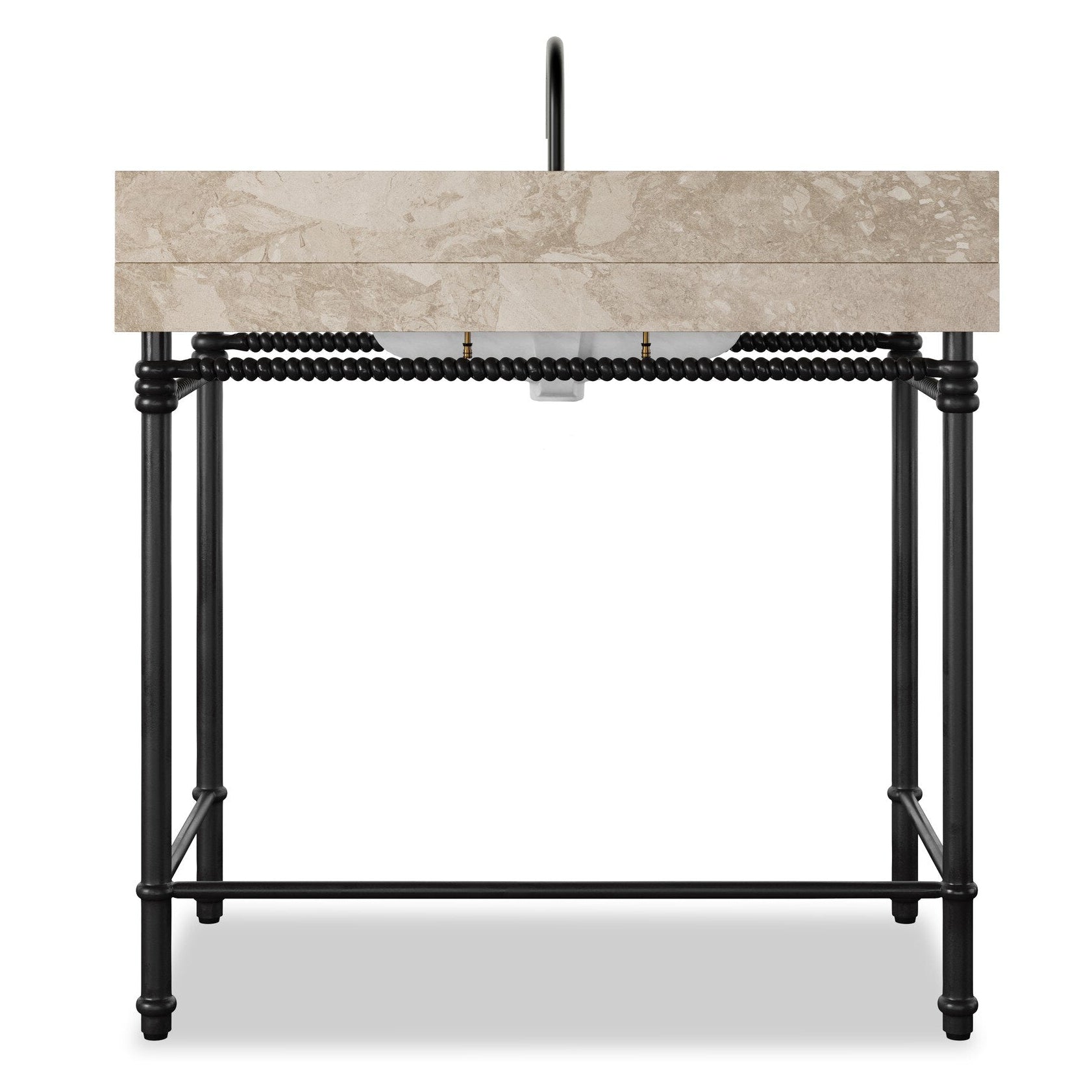 Four Hands Cassia Textured Dark Bronze Washstand — back view