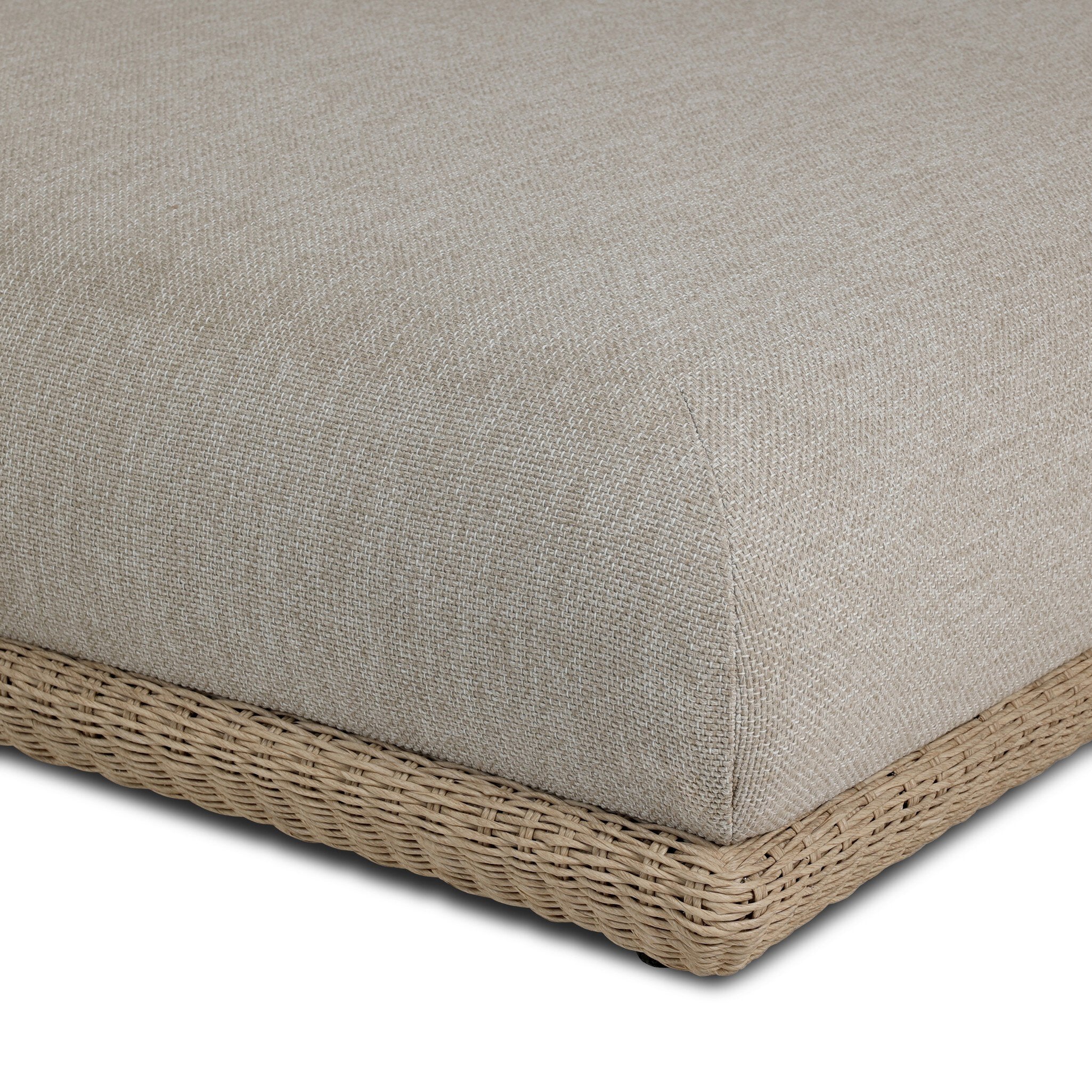Four Hands Evander Ramiro Ecru Outdoor Double Chaise — close-up detail