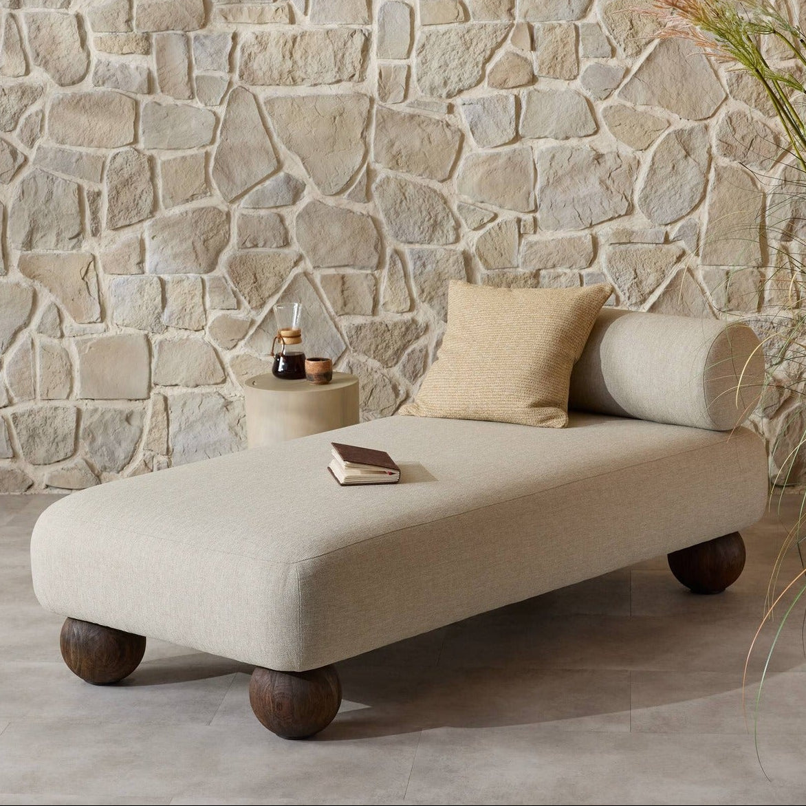 Four Hands Leilani Alessi Buff Outdoor Chaise