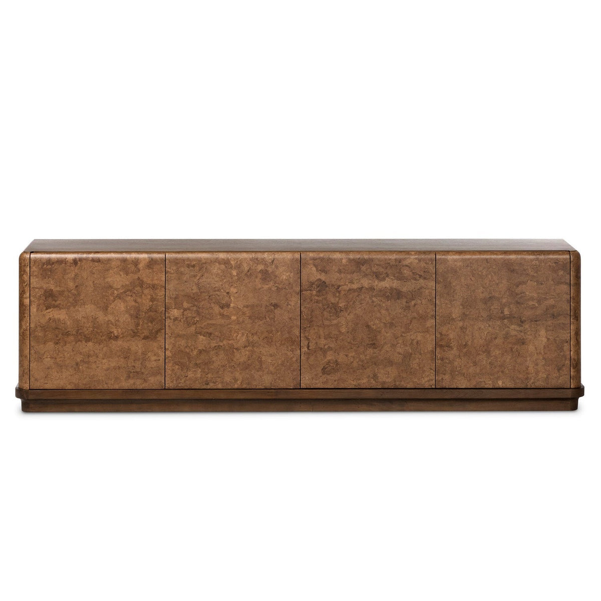 Four Hands Cambros Dark Bark Paper Media Console — front view