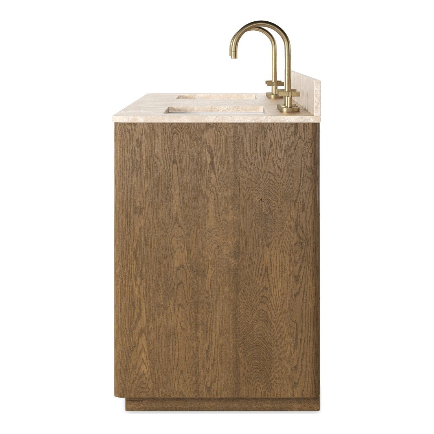Four Hands Brookhurst Satin Drifted Oak Double Vanity