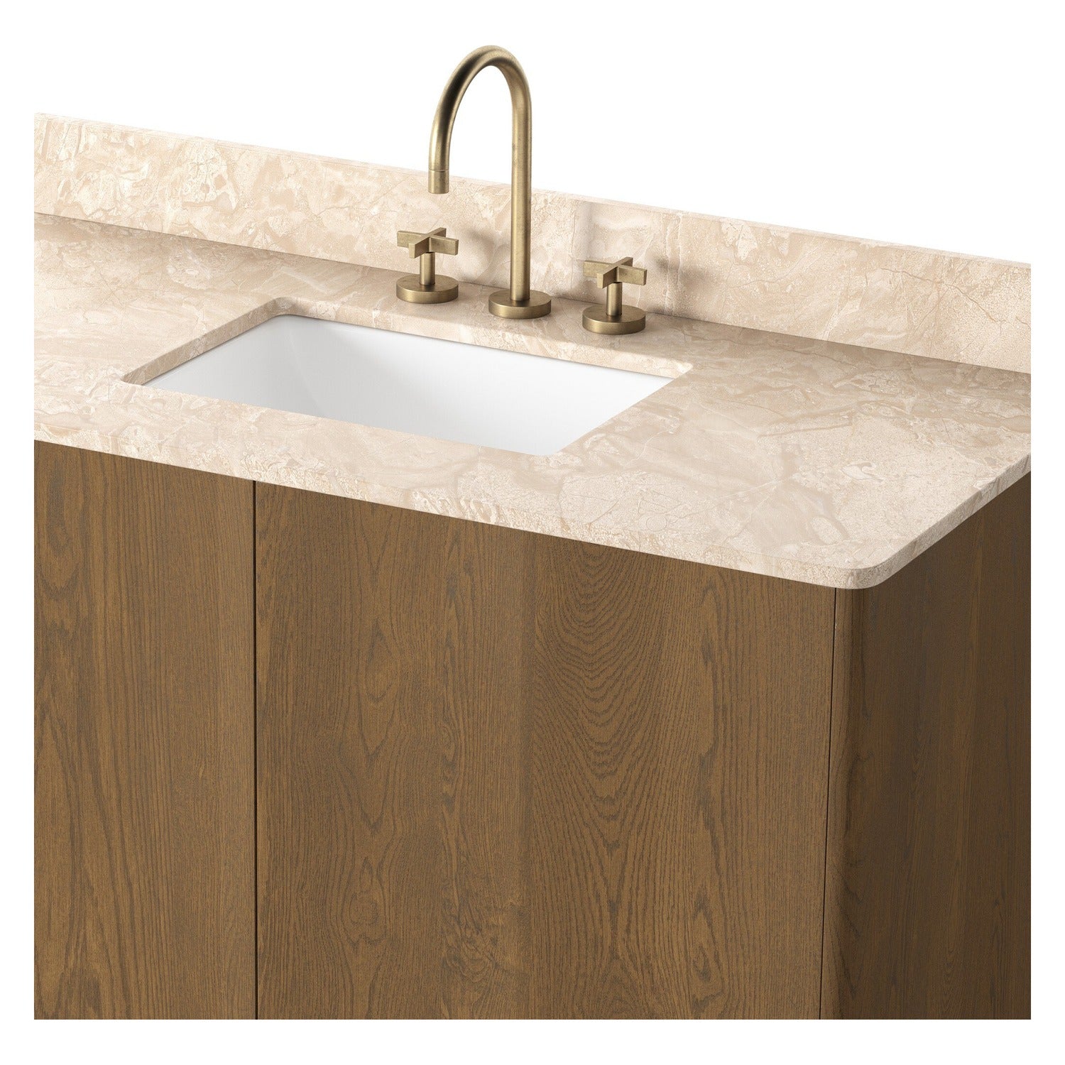 Four Hands Brookhurst Satin Drifted Oak Single Wide Vanity