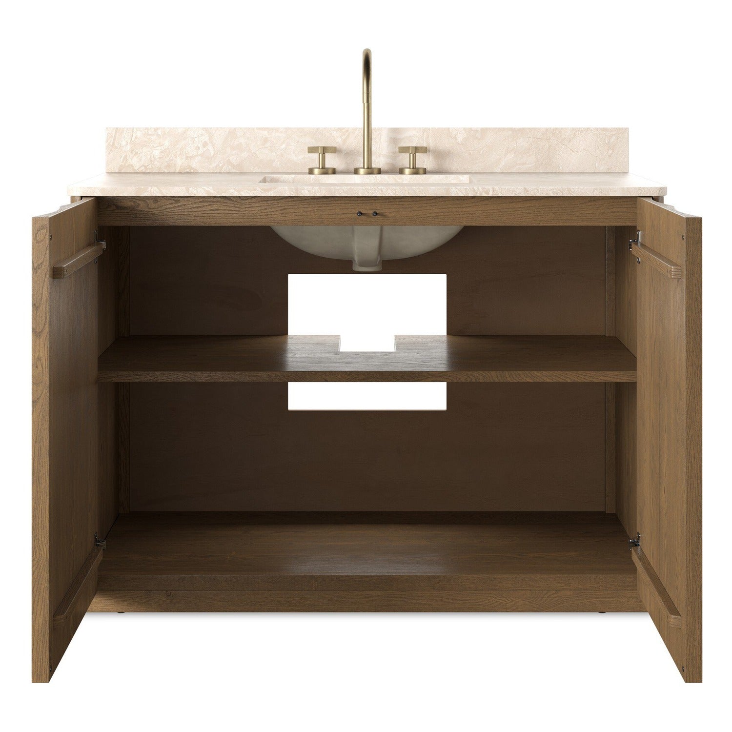 Four Hands Brookhurst Satin Drifted Oak Single Wide Vanity